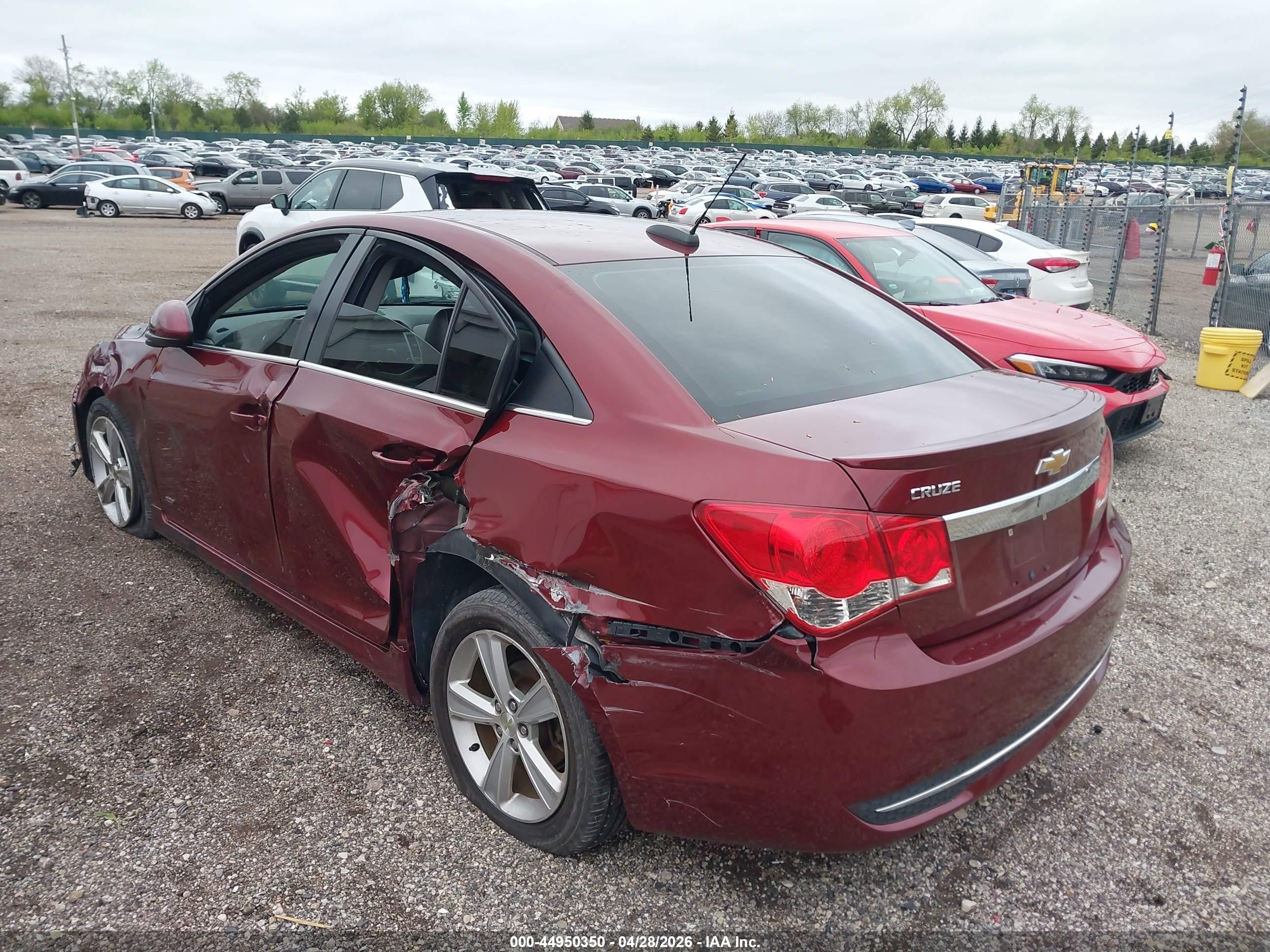 2015 Chevrolet Cruze 2lt Auto Red vin: 1G1PE5SBXF7121719