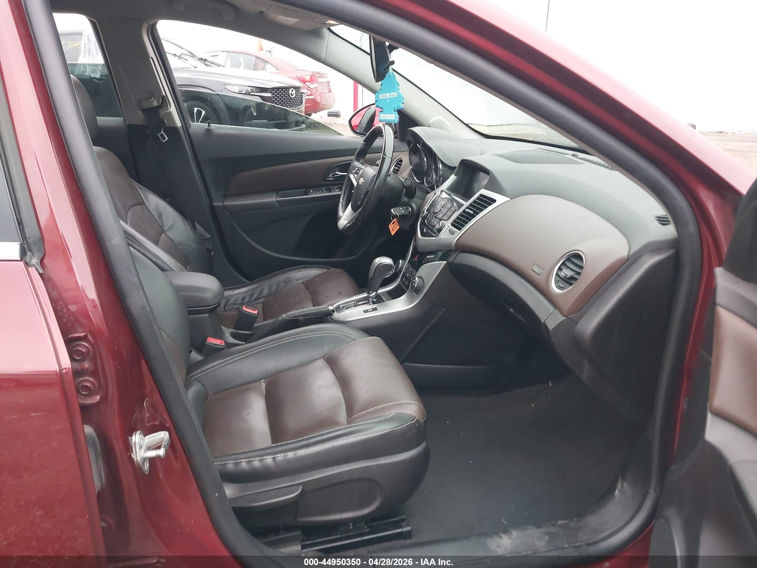 2015 Chevrolet Cruze 2lt Auto Red vin: 1G1PE5SBXF7121719