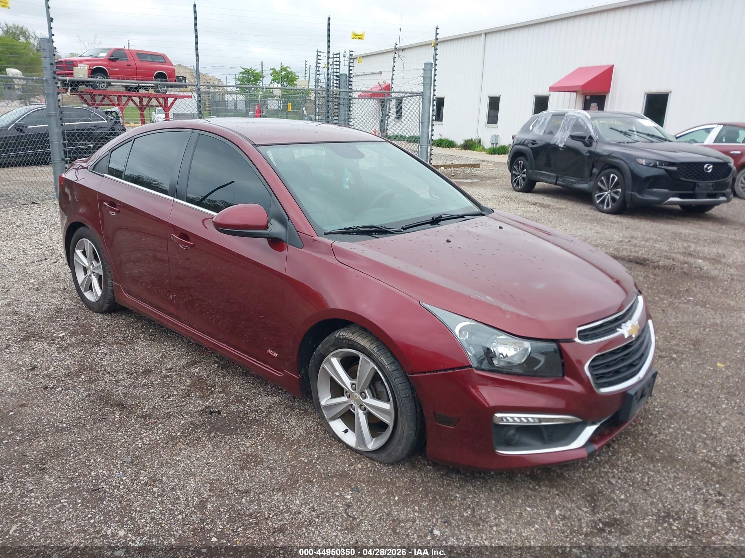 2015 Chevrolet Cruze 2lt Auto Red vin: 1G1PE5SBXF7121719