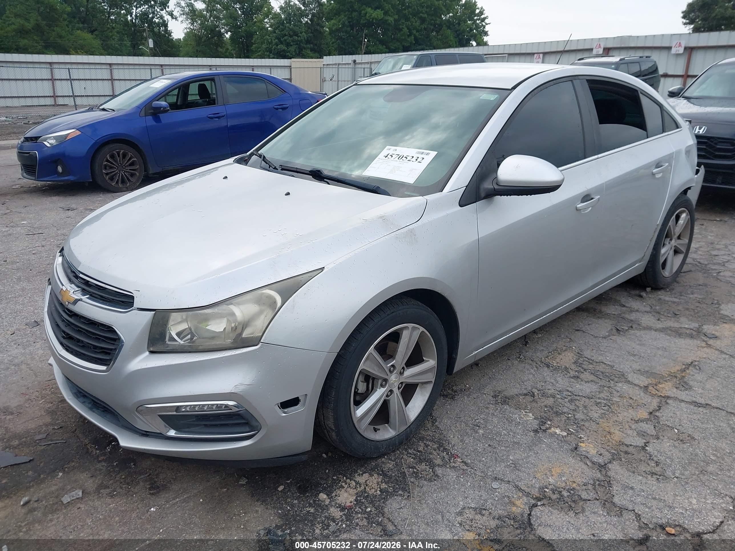 2015 Chevrolet Cruze 2lt Auto Silver vin: 1G1PE5SBXF7134423