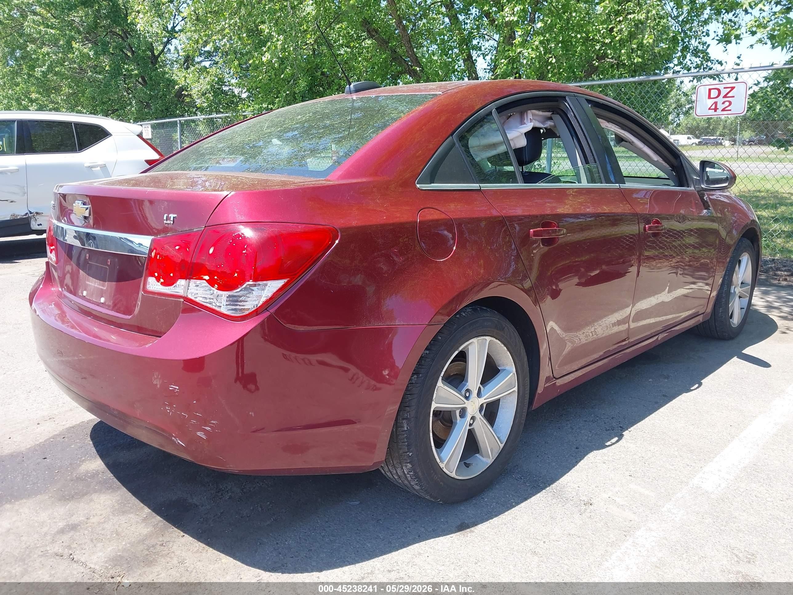 2015 Chevrolet Cruze 2lt Auto Red vin: 1G1PE5SBXF7178549