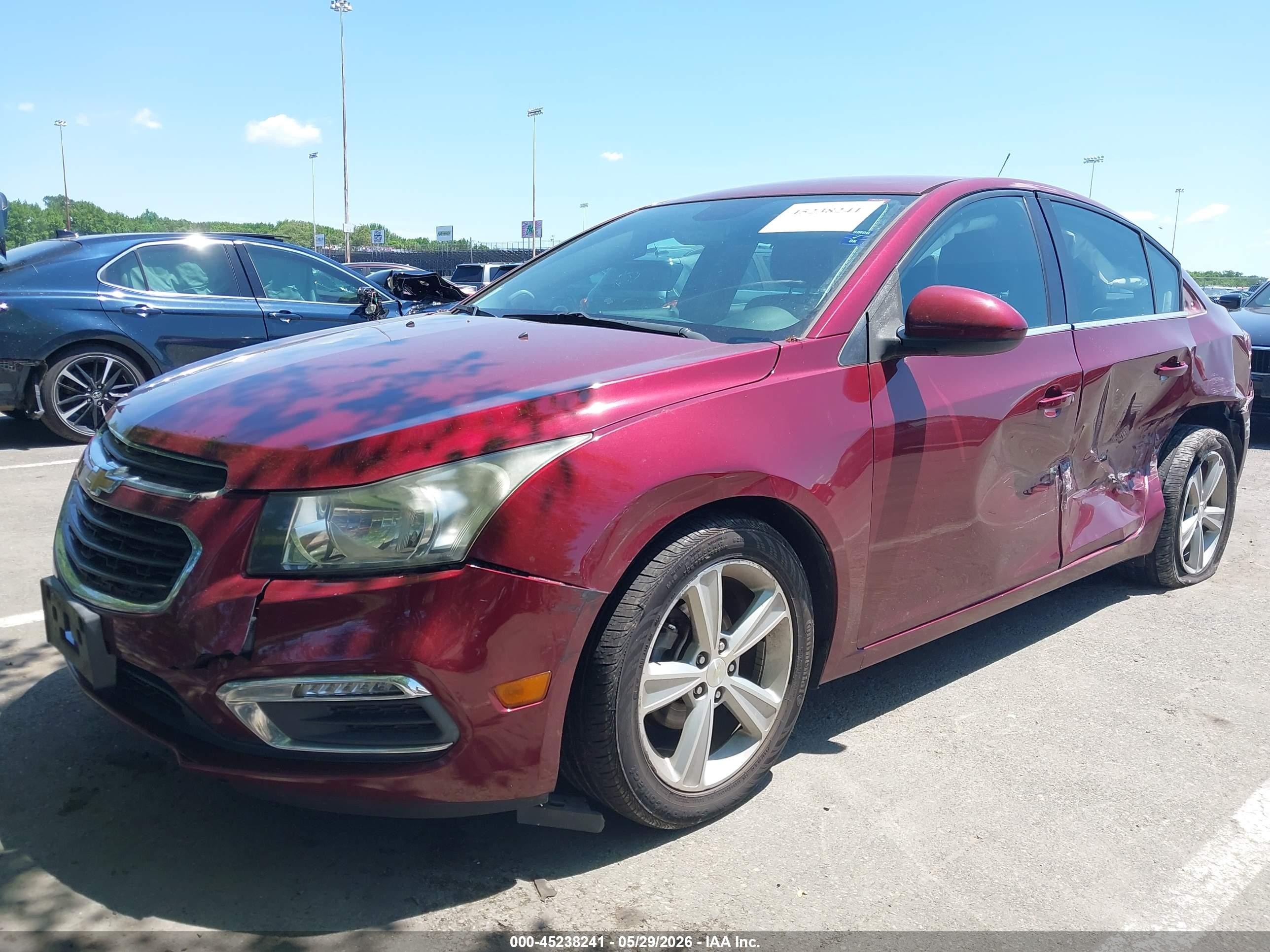 2015 Chevrolet Cruze 2lt Auto Red vin: 1G1PE5SBXF7178549