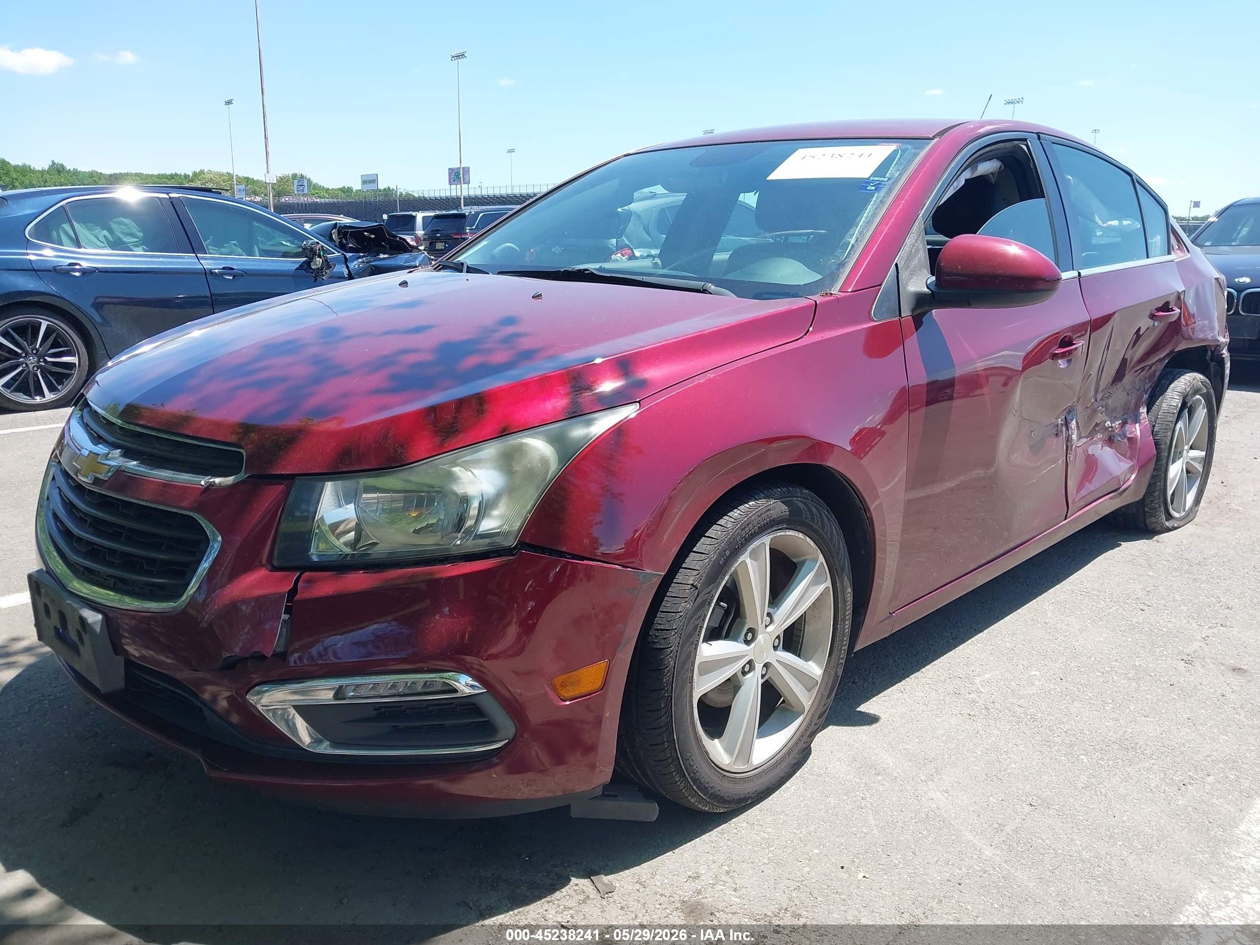 2015 Chevrolet Cruze 2lt Auto Red vin: 1G1PE5SBXF7178549