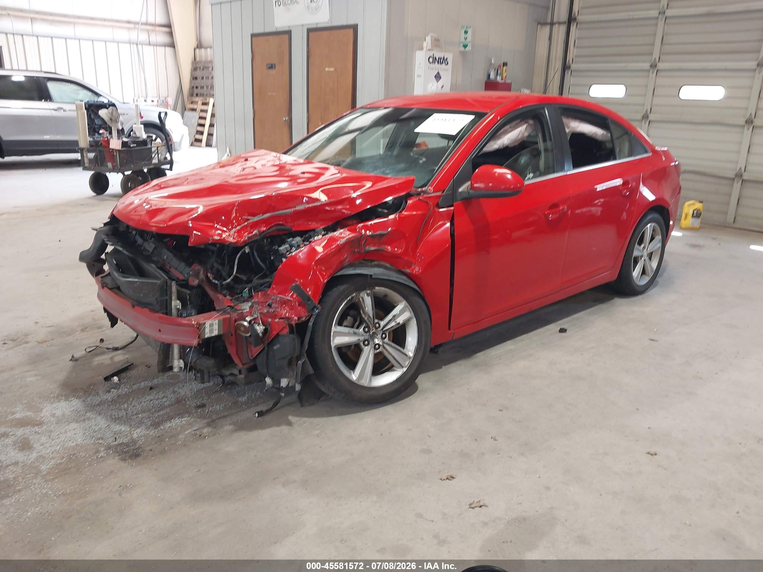 2015 Chevrolet Cruze 2lt Auto Red vin: 1G1PE5SBXF7232092