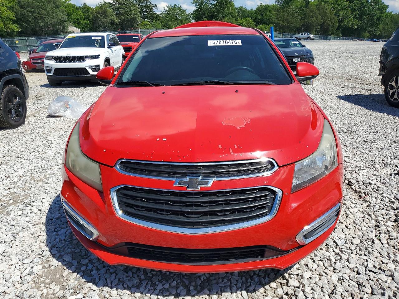 2015 Chevrolet Cruze Lt Red vin: 1G1PE5SBXF7289957