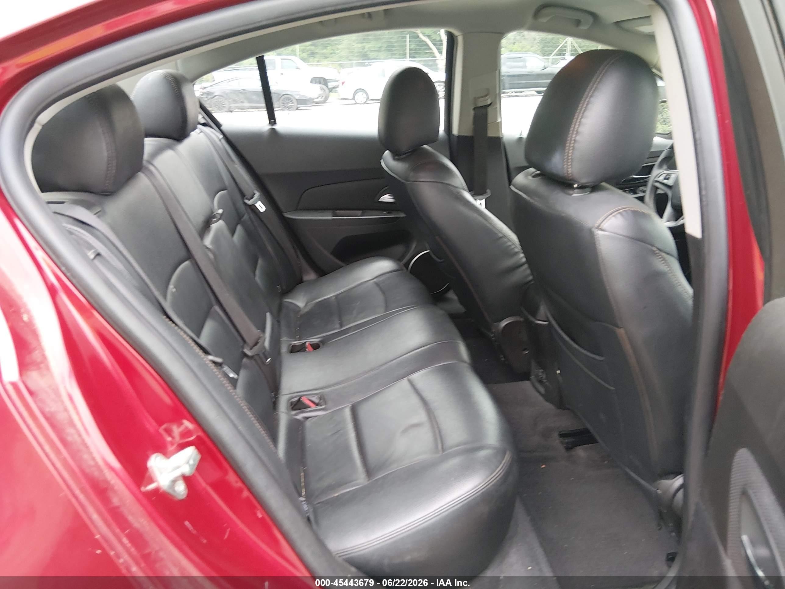 2012 Chevrolet Cruze Lt Red vin: 1G1PE5SC0C7171288