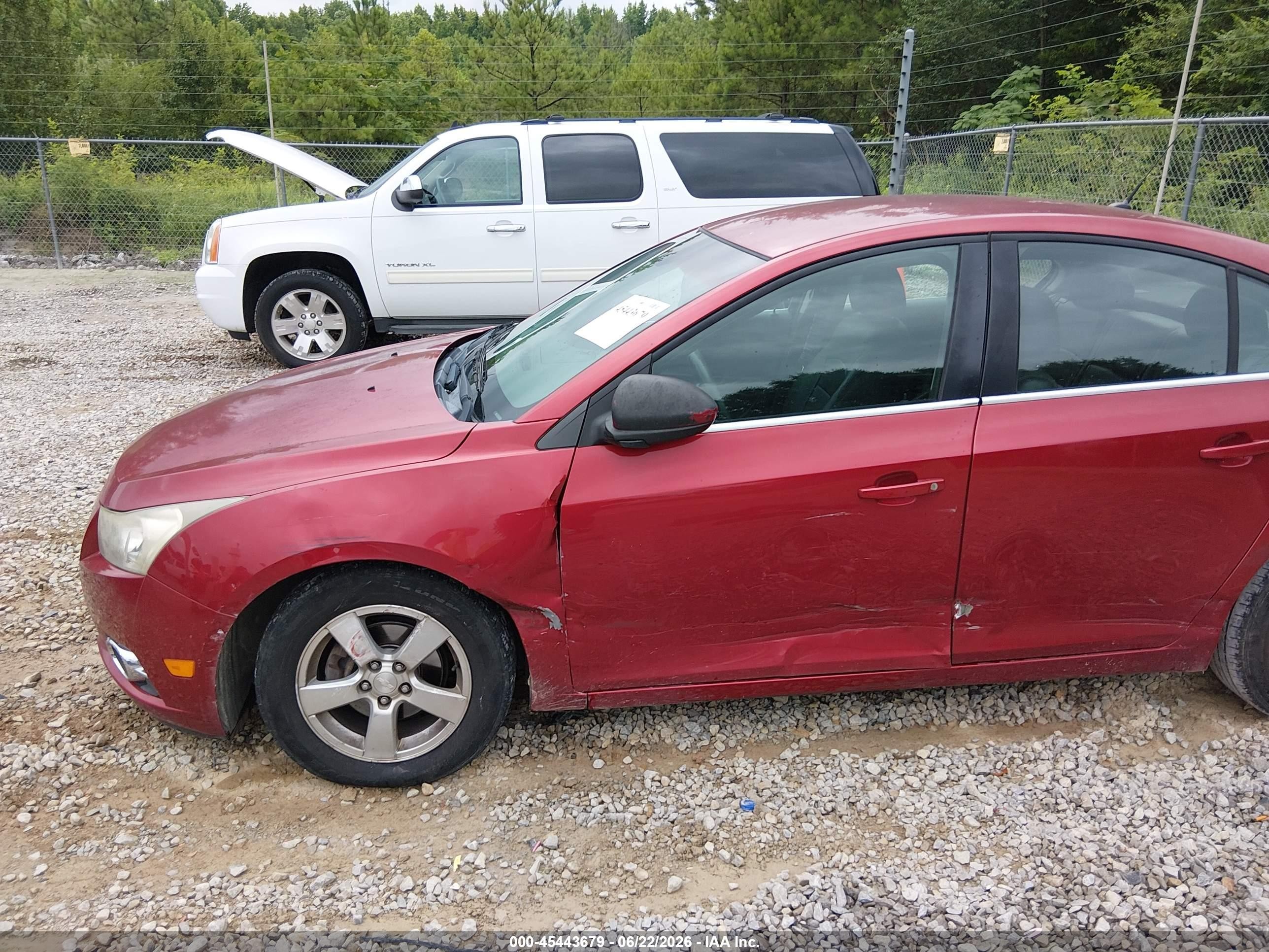 2012 Chevrolet Cruze Lt Red vin: 1G1PE5SC0C7171288