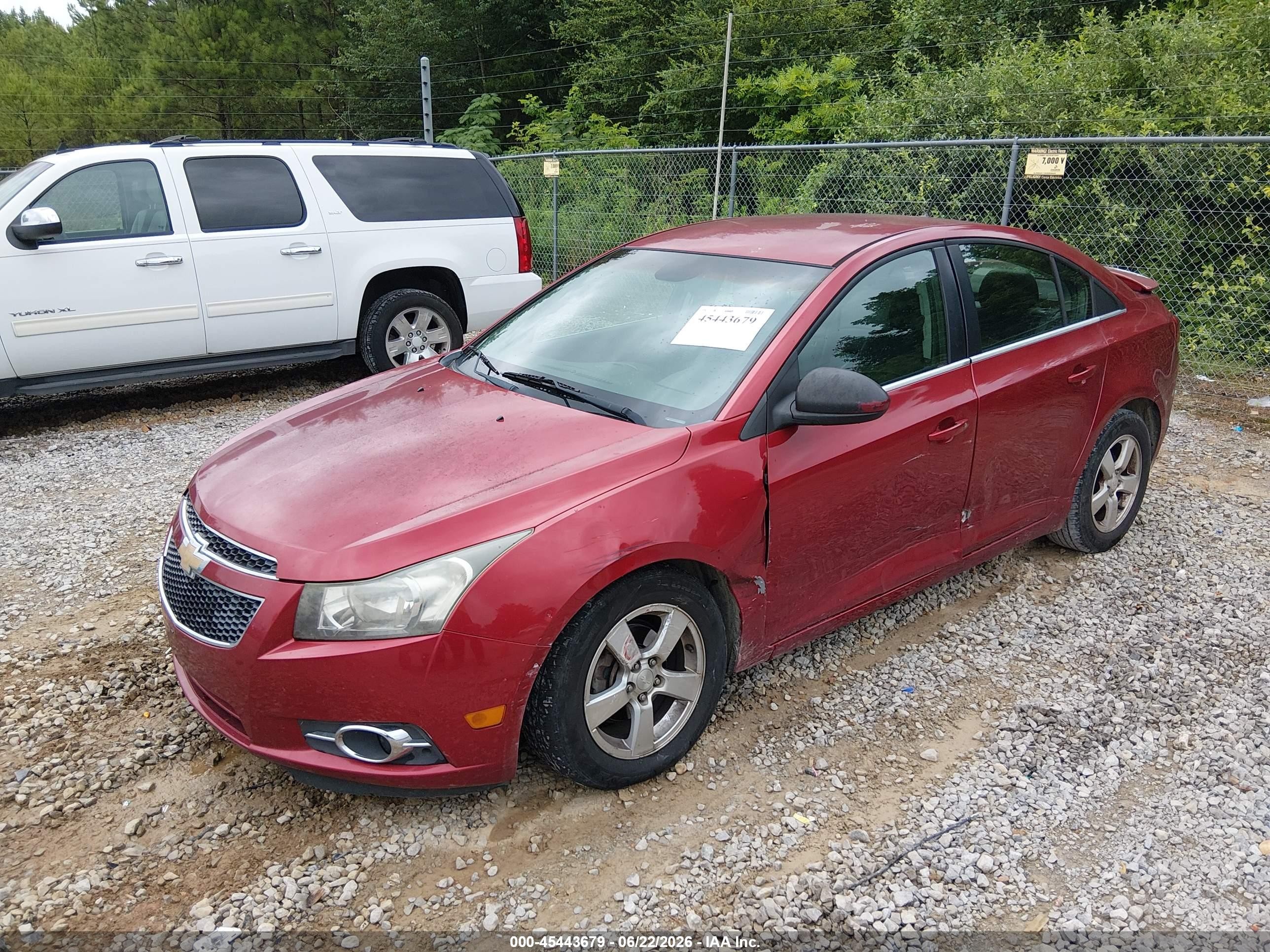 2012 Chevrolet Cruze Lt Red vin: 1G1PE5SC0C7171288