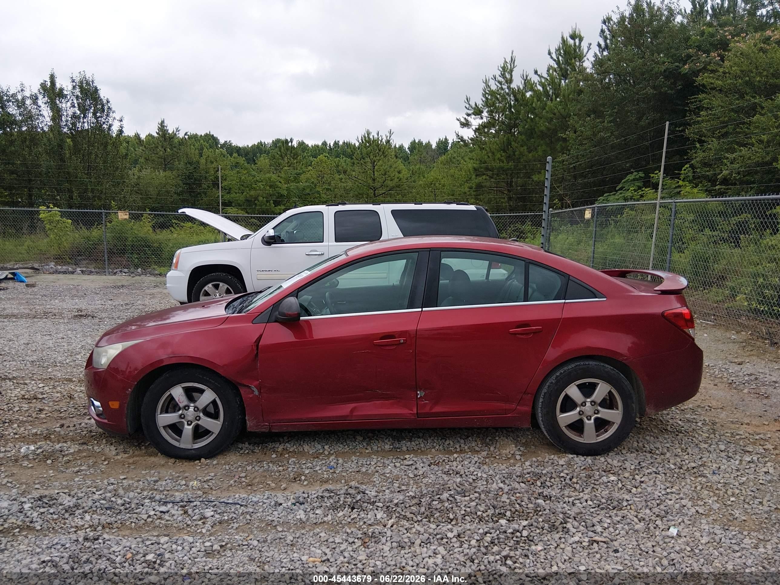 2012 Chevrolet Cruze Lt Red vin: 1G1PE5SC0C7171288