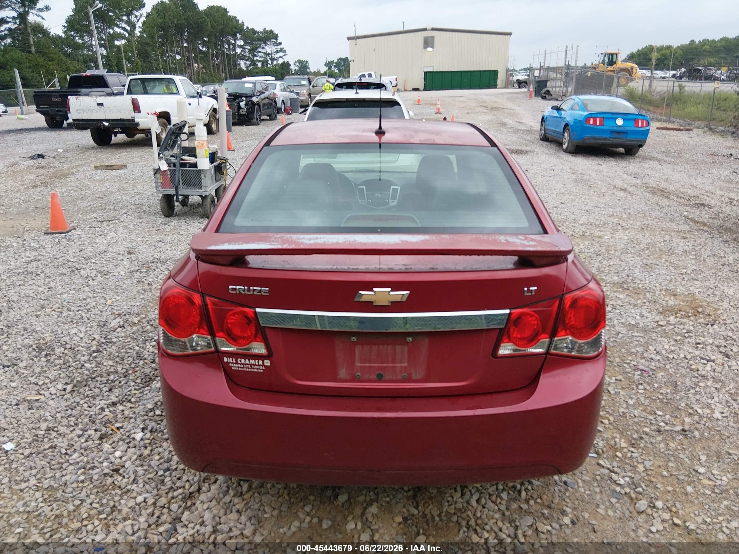 2012 Chevrolet Cruze Lt Red vin: 1G1PE5SC0C7171288