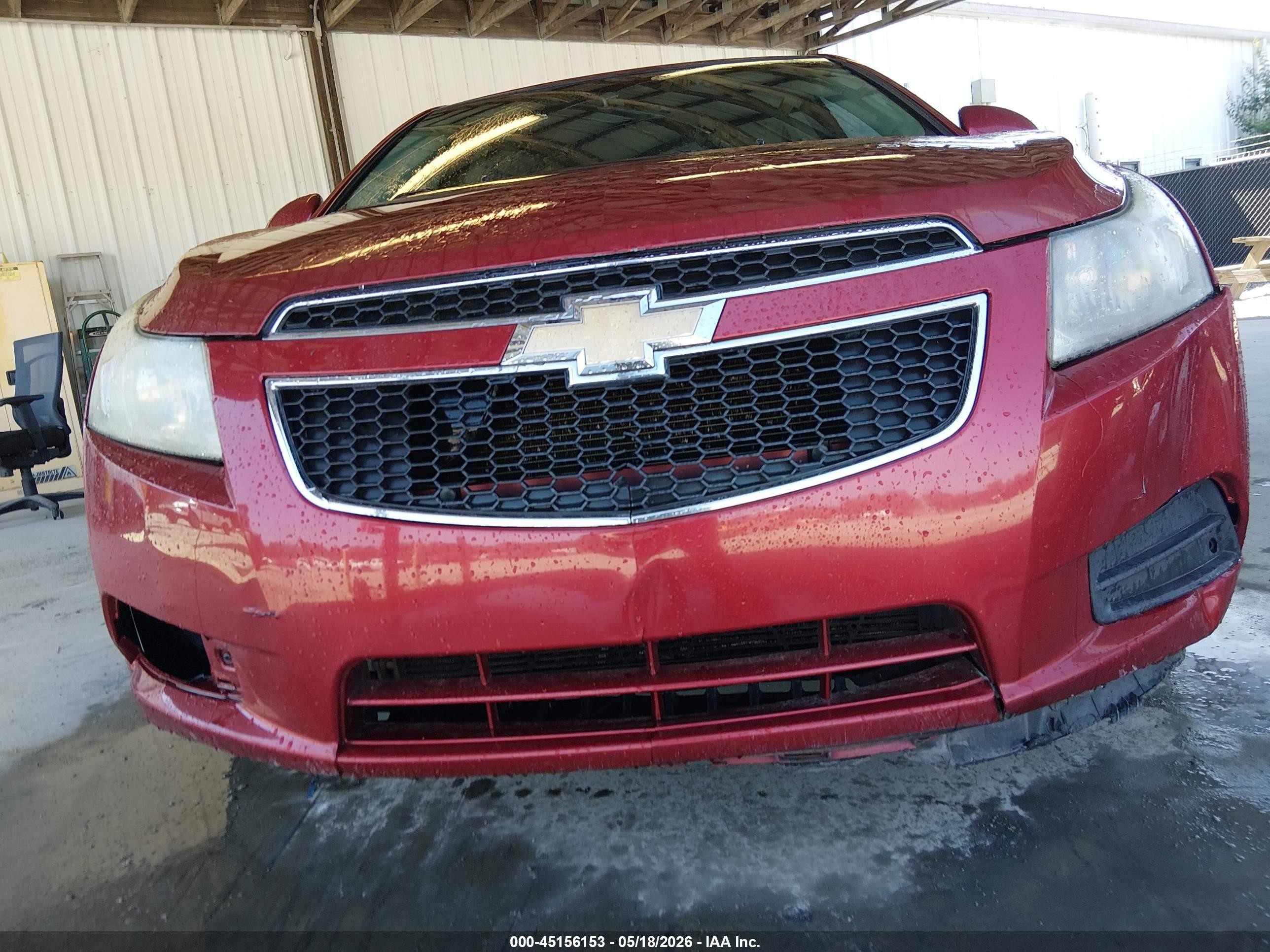2012 Chevrolet Cruze Lt Red vin: 1G1PE5SC0C7234289