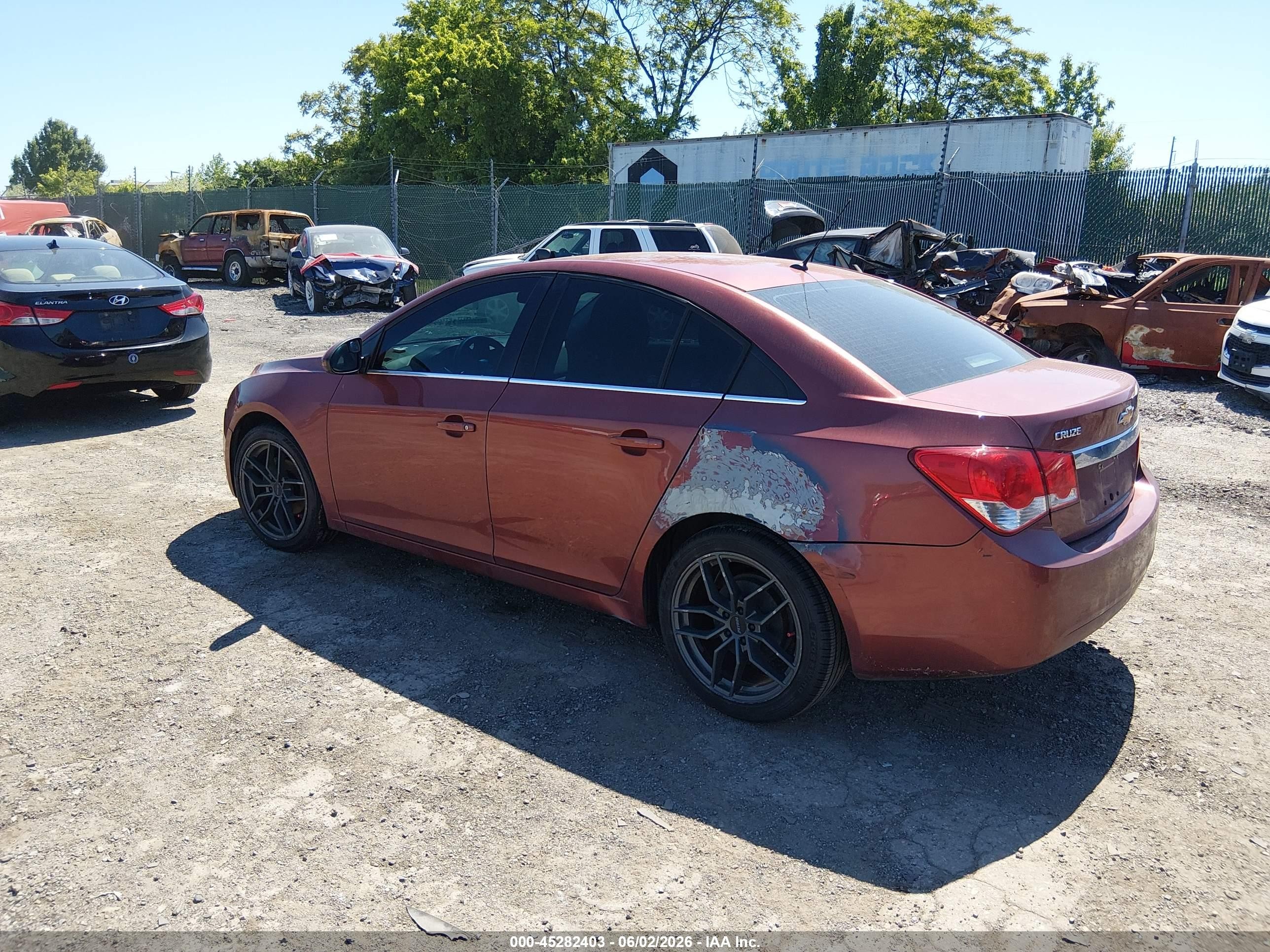 2012 Chevrolet Cruze Lt Red vin: 1G1PE5SC0C7371782