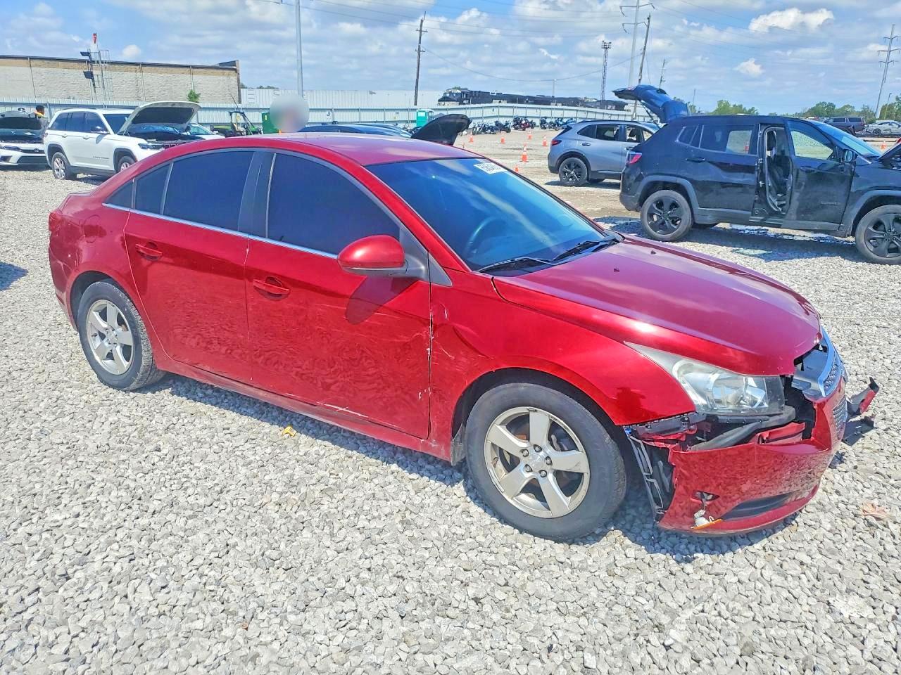 2012 Chevrolet Cruze Lt Red vin: 1G1PE5SC4C7253590
