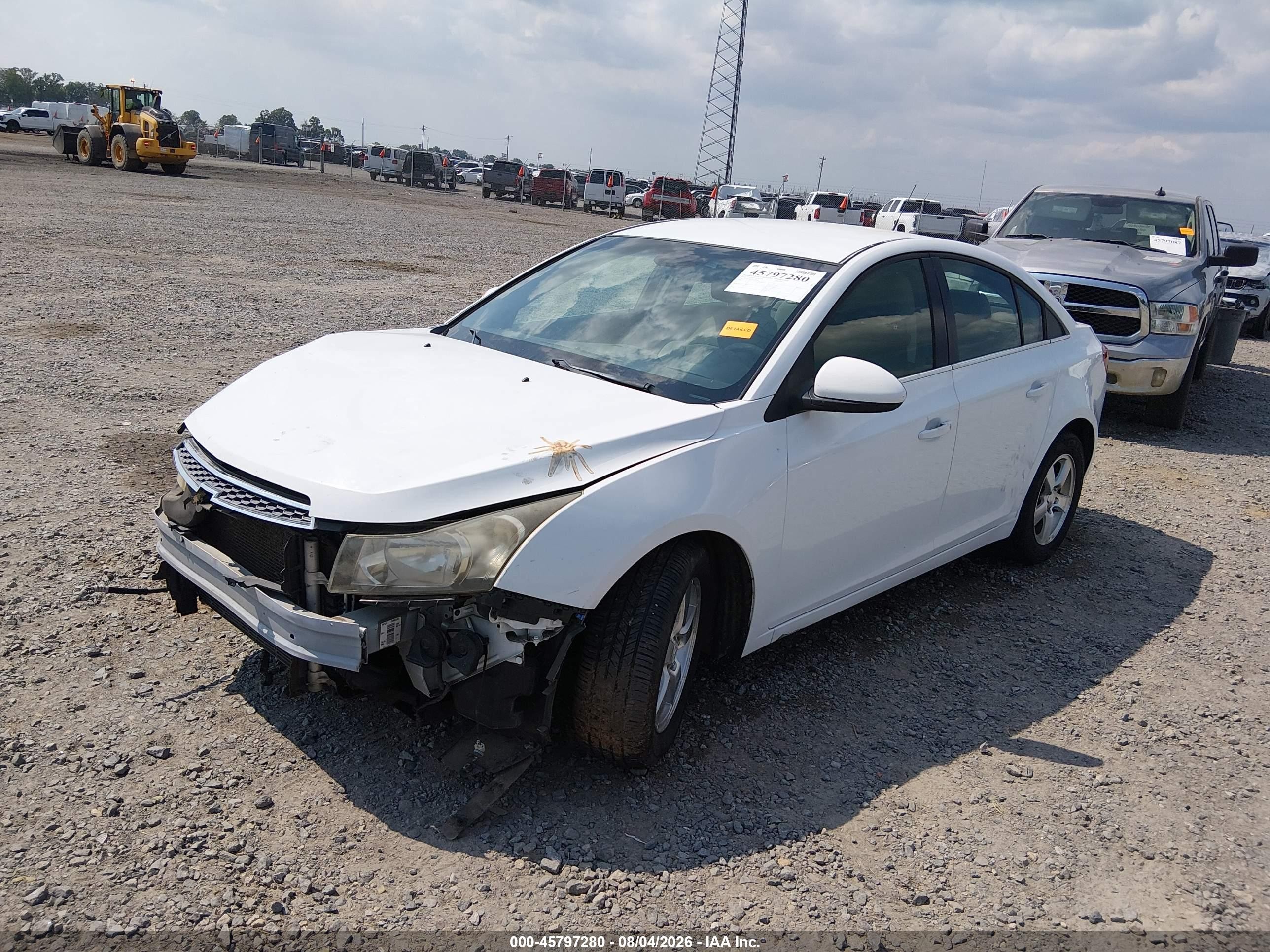 2012 Chevrolet Cruze Lt White vin: 1G1PE5SC4C7325288