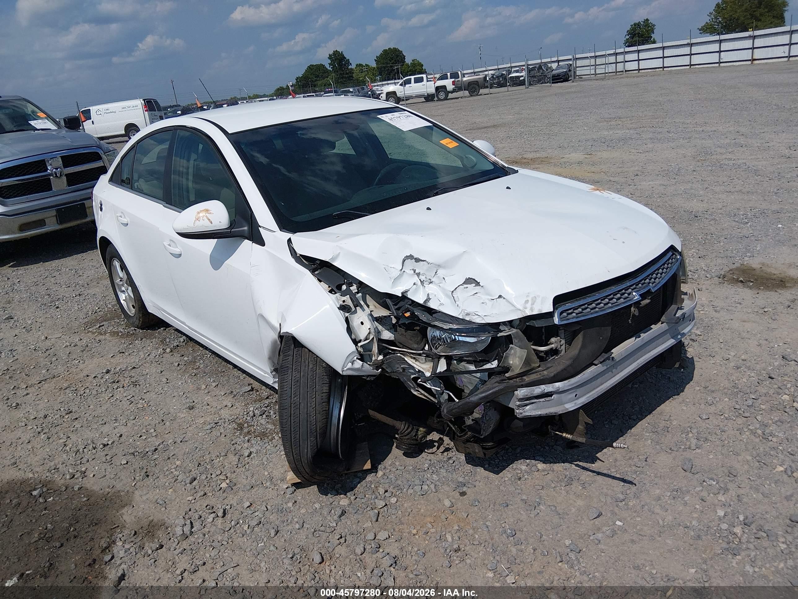 2012 Chevrolet Cruze Lt White vin: 1G1PE5SC4C7325288