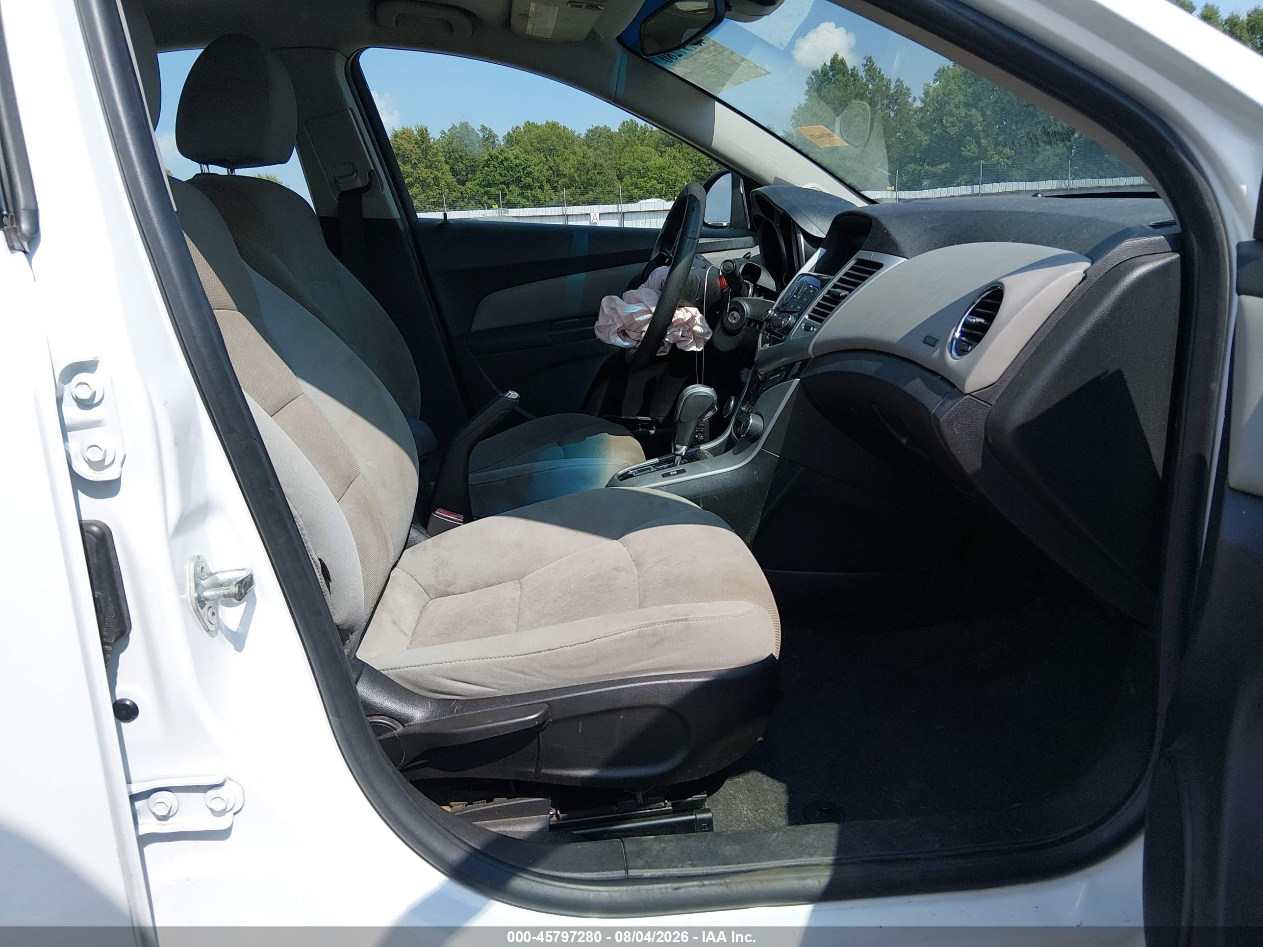 2012 Chevrolet Cruze Lt White vin: 1G1PE5SC4C7325288