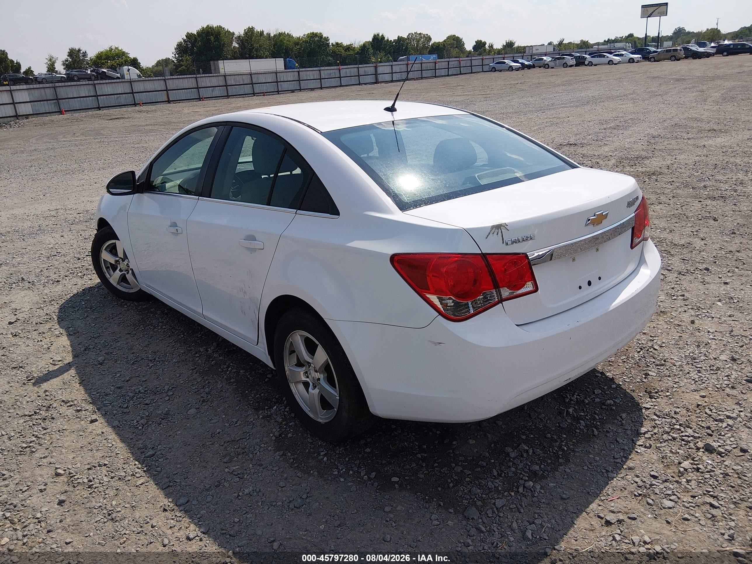 2012 Chevrolet Cruze Lt White vin: 1G1PE5SC4C7325288