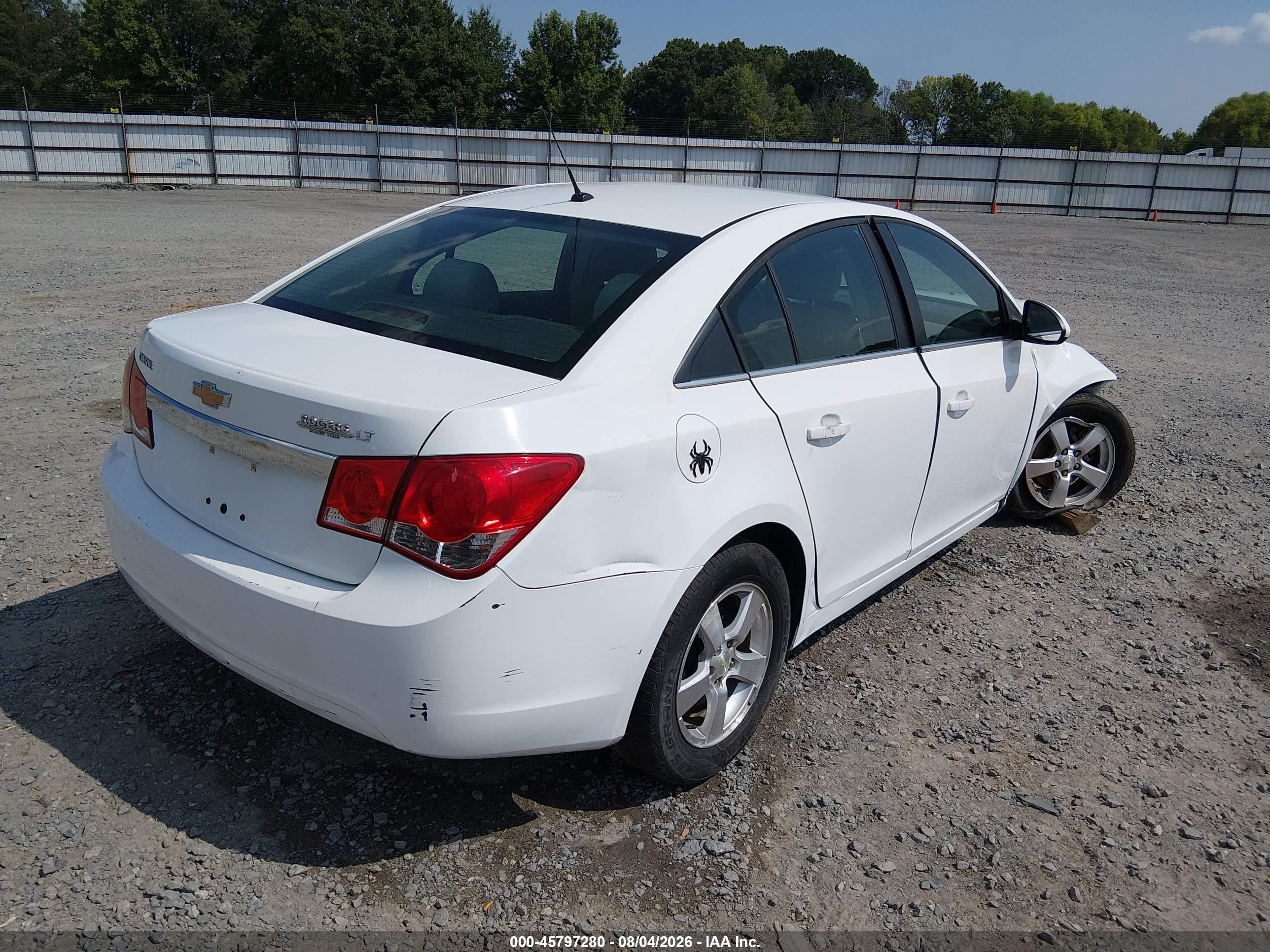 2012 Chevrolet Cruze Lt White vin: 1G1PE5SC4C7325288