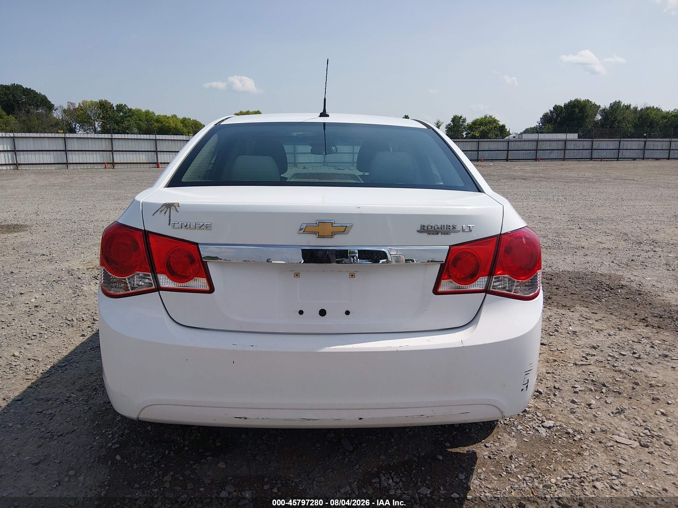 2012 Chevrolet Cruze Lt White vin: 1G1PE5SC4C7325288