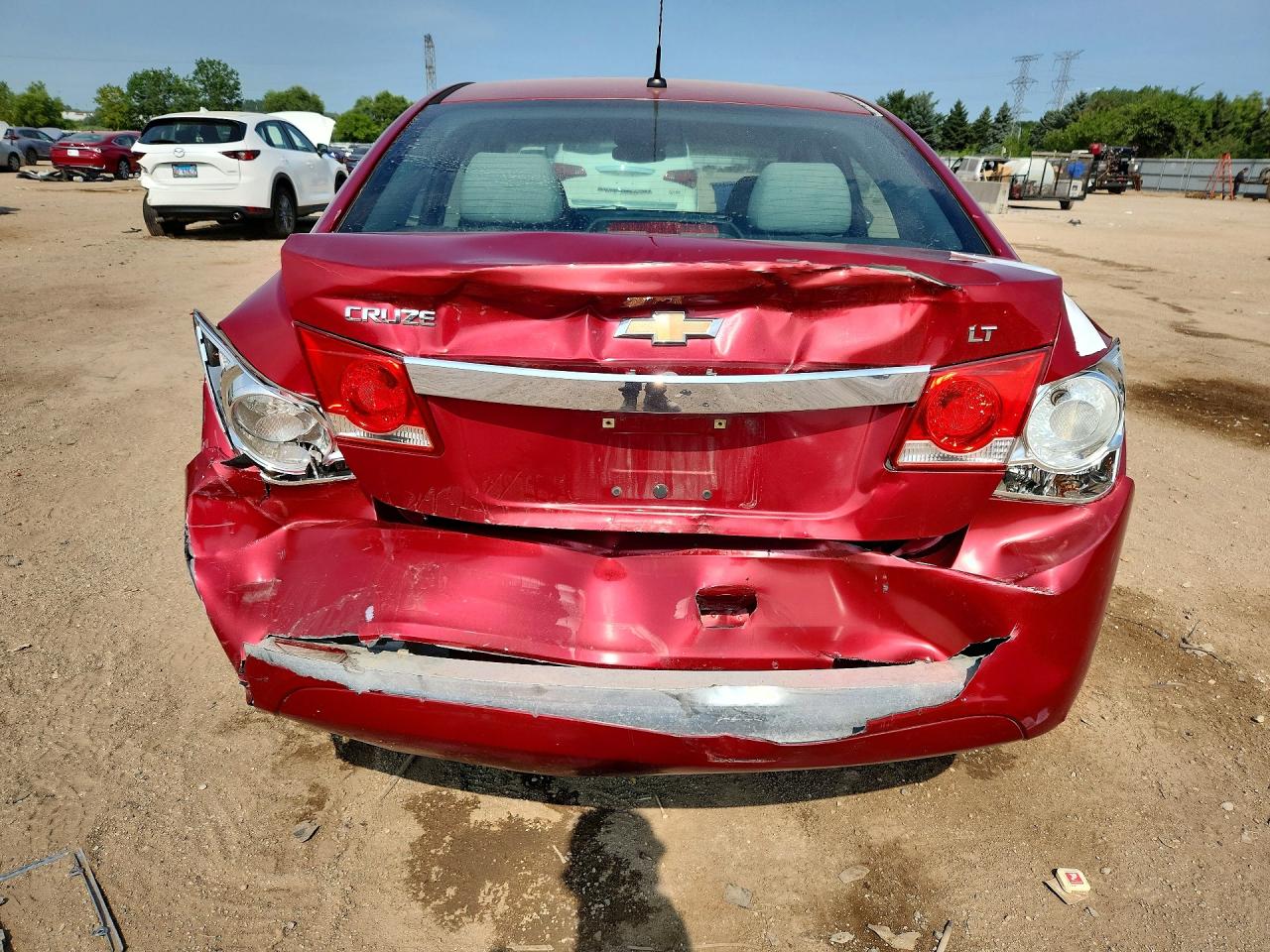2012 Chevrolet Cruze Lt Red vin: 1G1PE5SC6C7235303