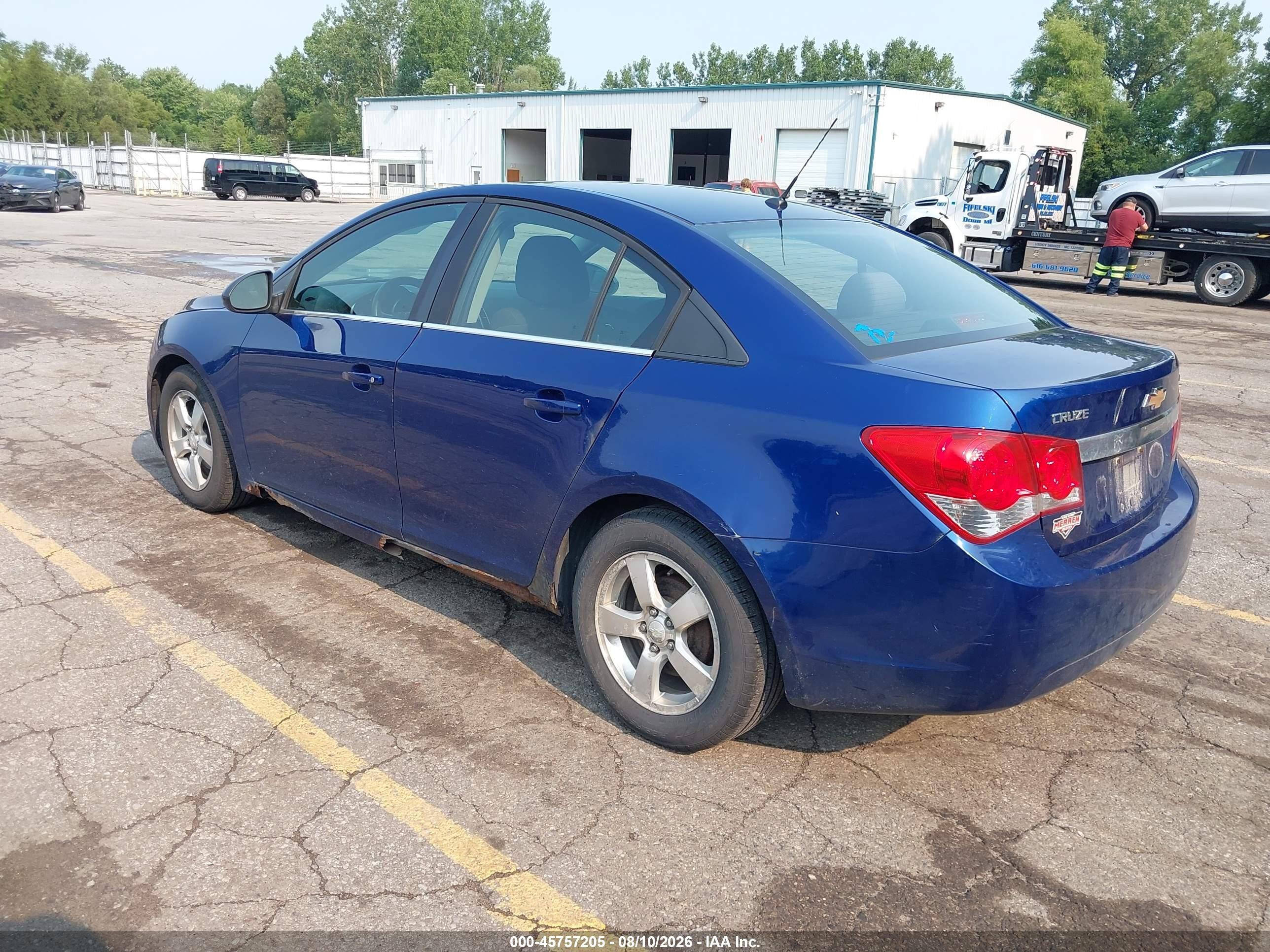 2012 Chevrolet Cruze Lt Blue vin: 1G1PE5SC7C7249324