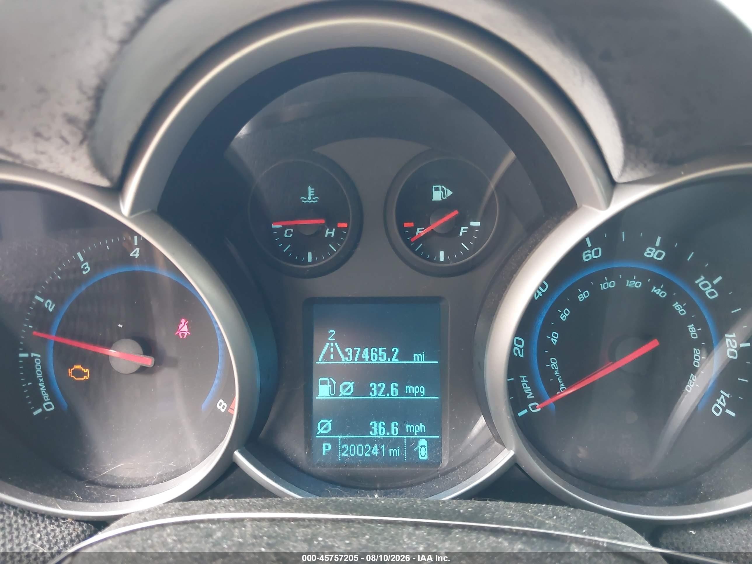 2012 Chevrolet Cruze Lt Blue vin: 1G1PE5SC7C7249324