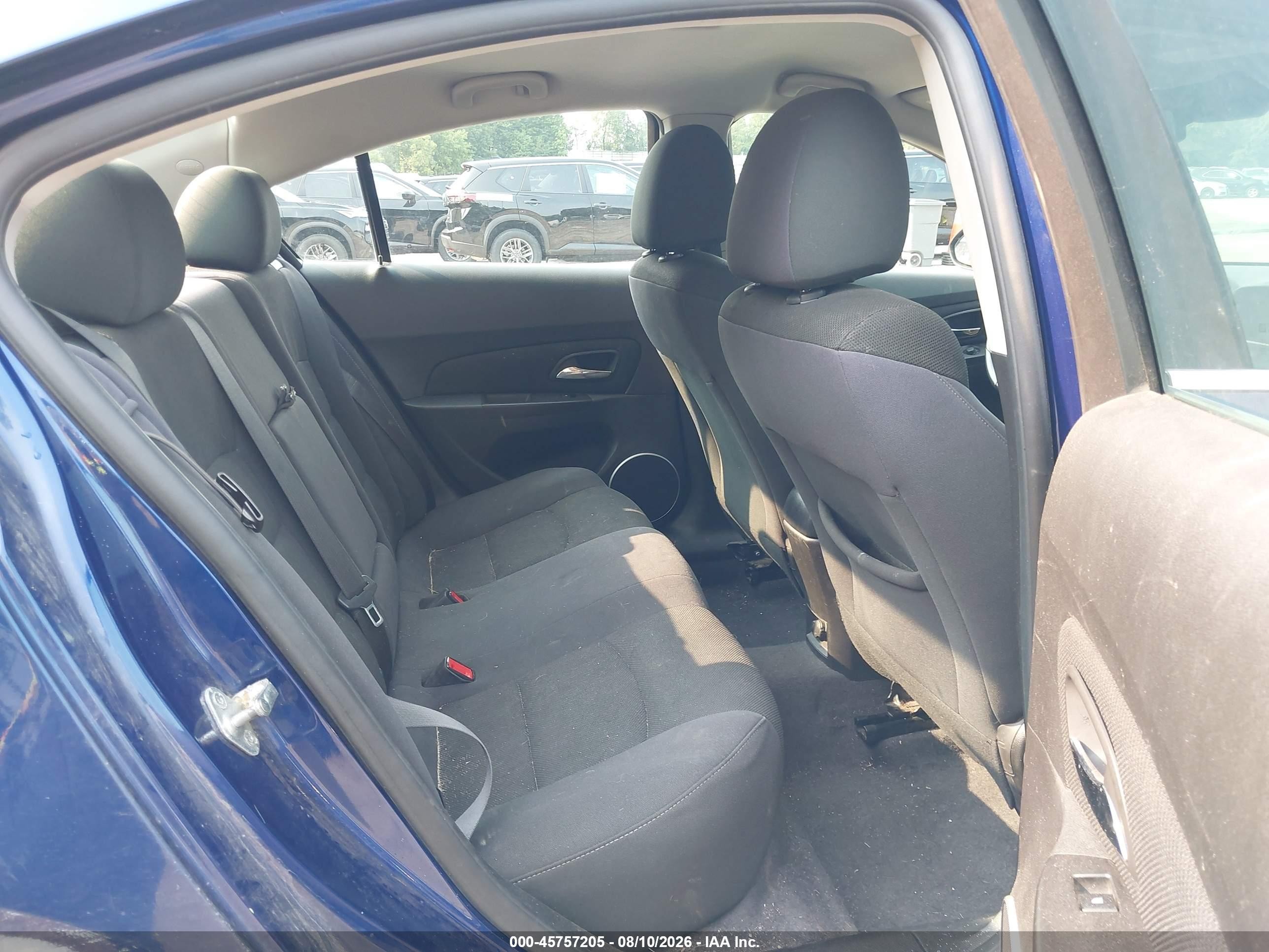 2012 Chevrolet Cruze Lt Blue vin: 1G1PE5SC7C7249324
