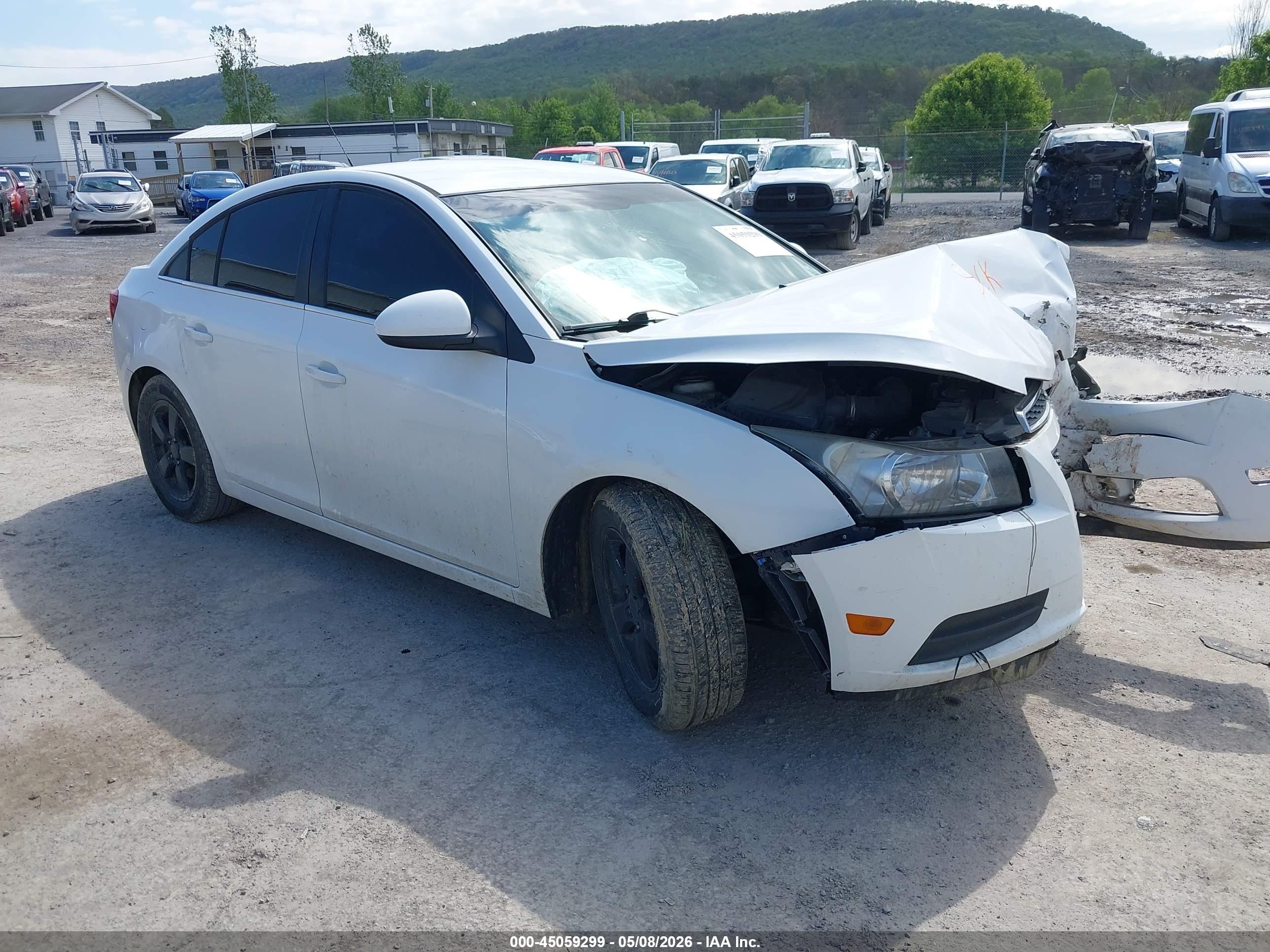 2012 Chevrolet Cruze Lt White vin: 1G1PE5SC7C7364733