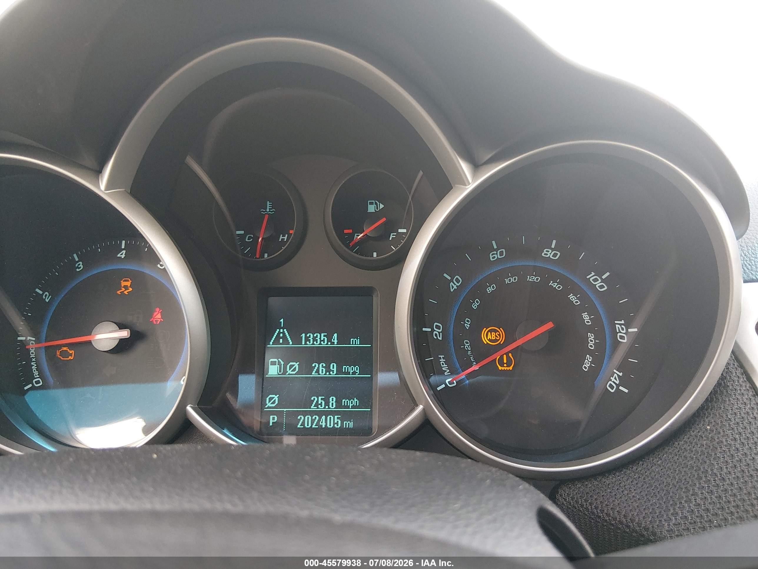 2012 Chevrolet Cruze Lt Серый vin: 1G1PE5SC9C7310849