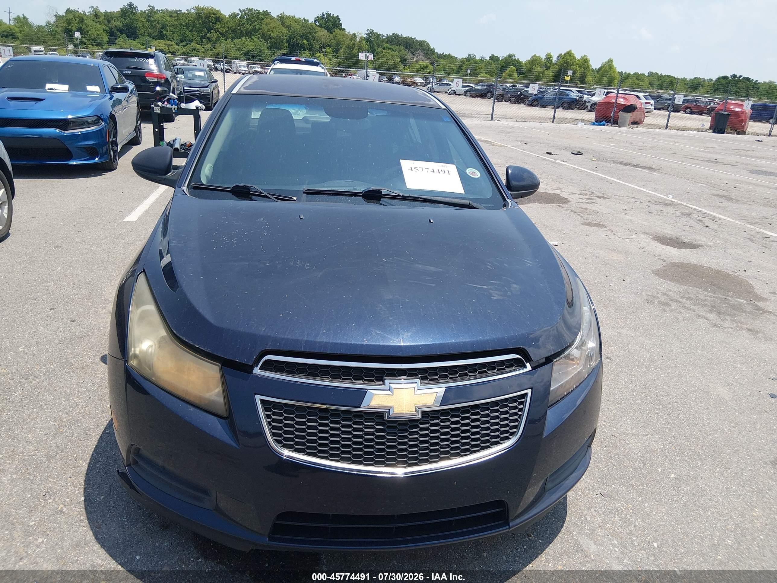2011 Chevrolet Cruze 1lt Blue vin: 1G1PF5S90B7102505