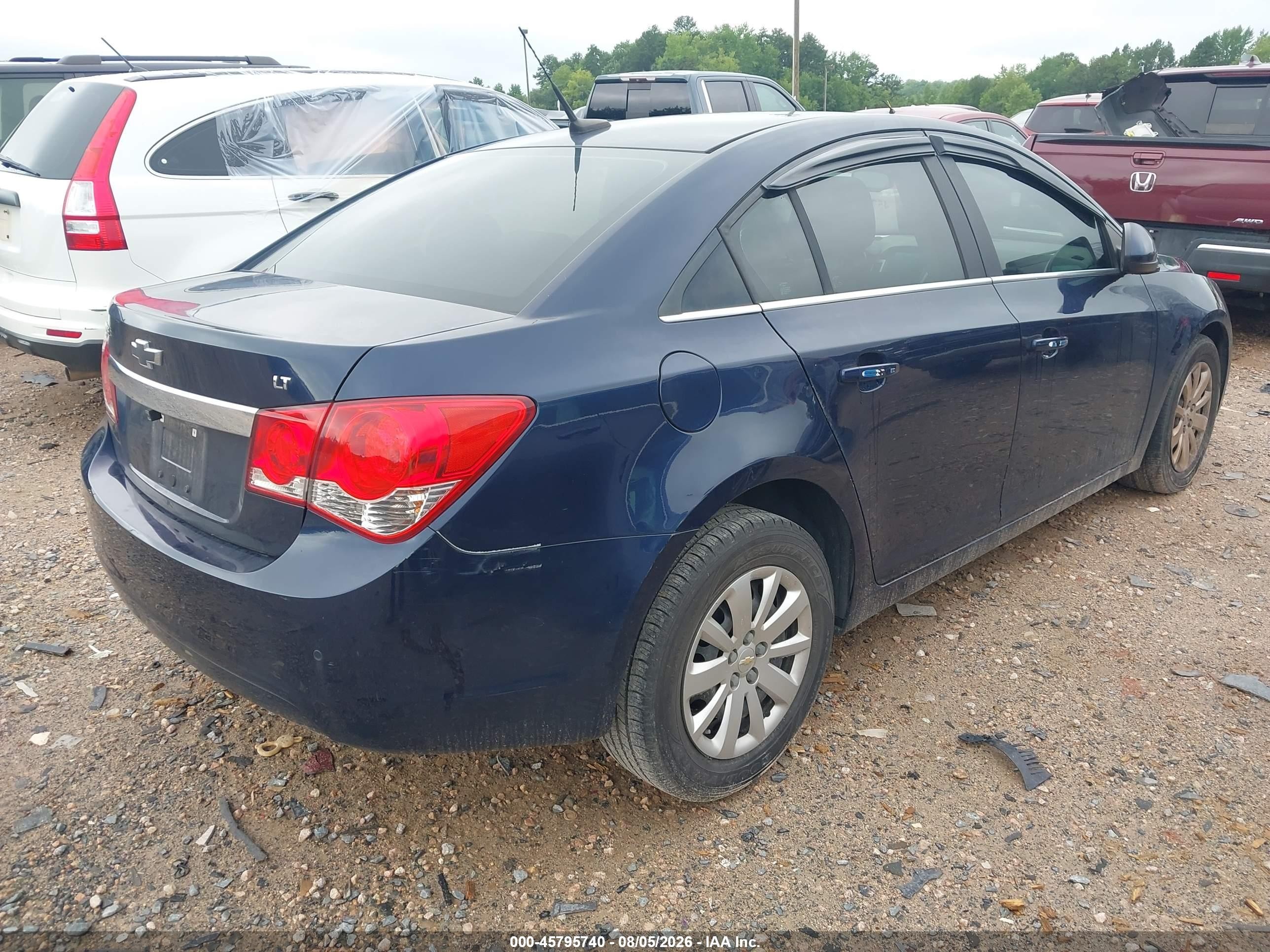 2011 Chevrolet Cruze 1lt Blue vin: 1G1PF5S90B7112418