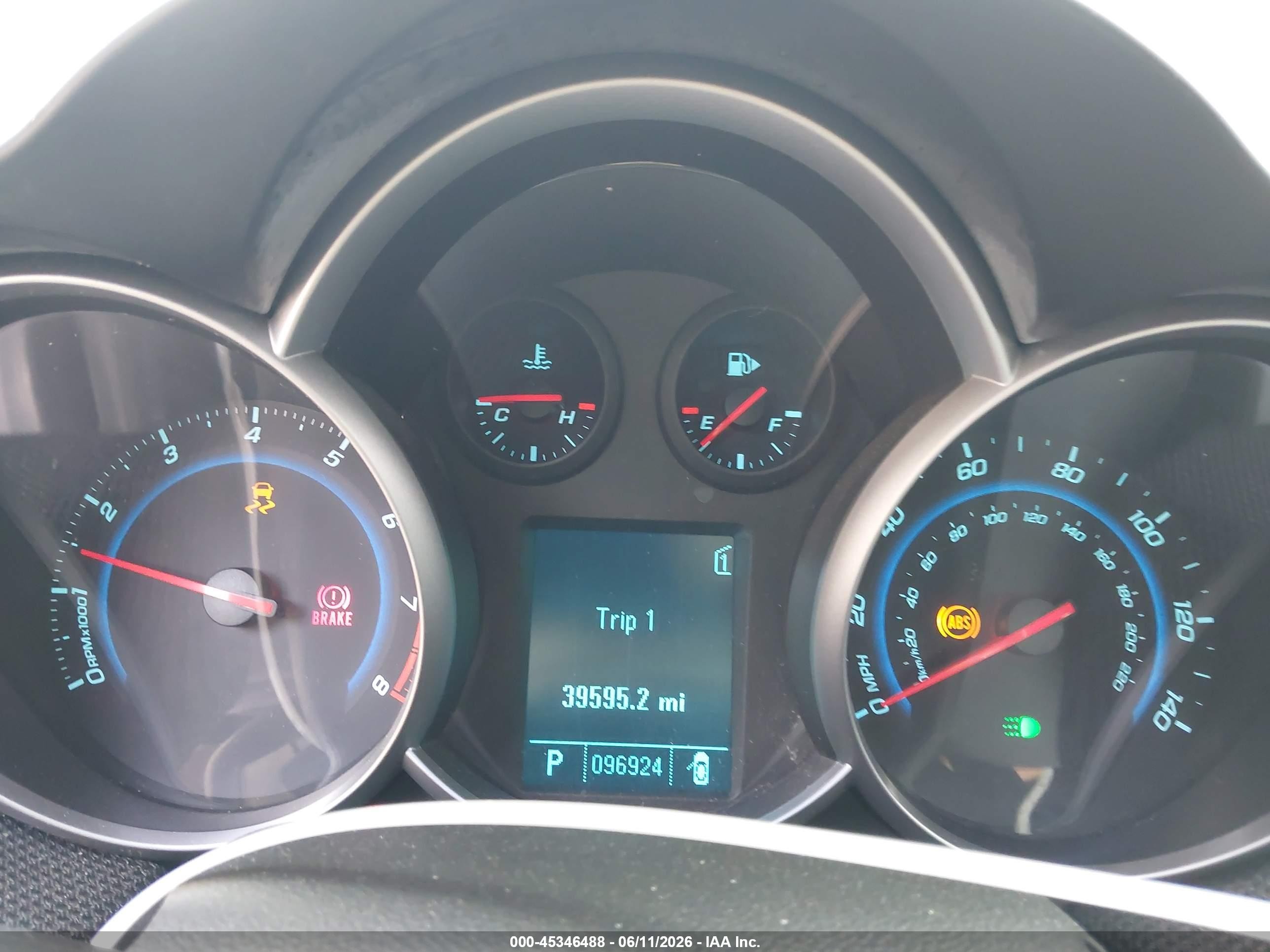 2011 Chevrolet Cruze 1lt Blue vin: 1G1PF5S90B7137531