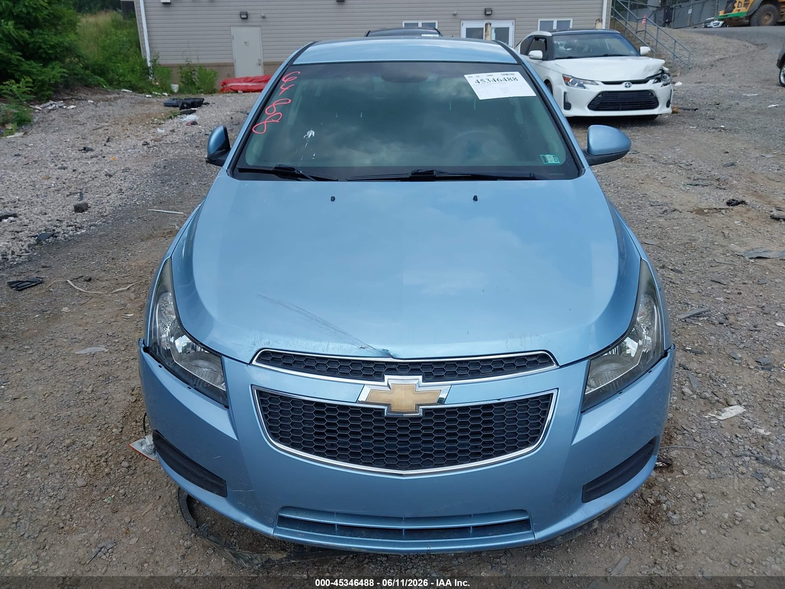 2011 Chevrolet Cruze 1lt Blue vin: 1G1PF5S90B7137531