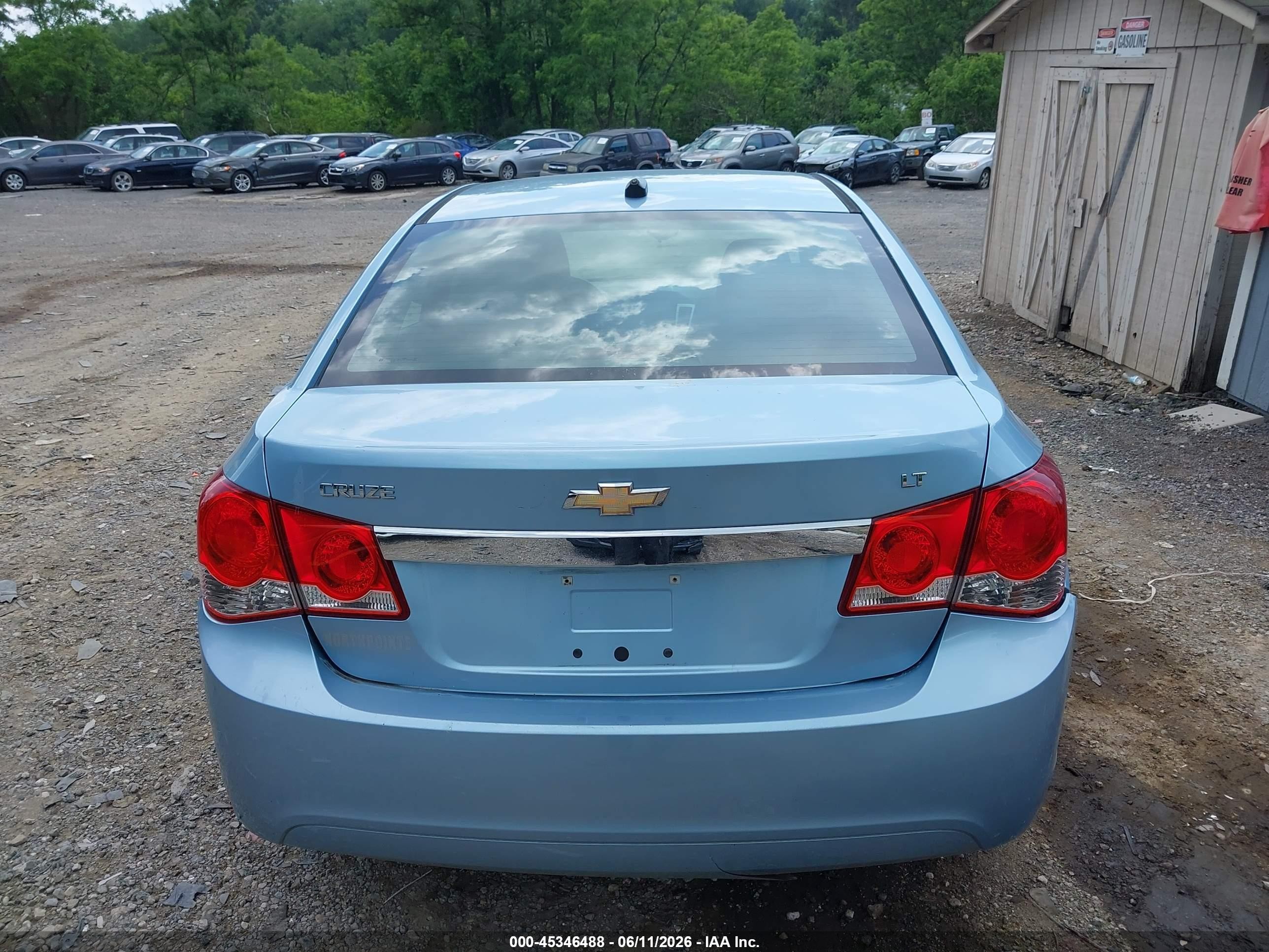 2011 Chevrolet Cruze 1lt Blue vin: 1G1PF5S90B7137531