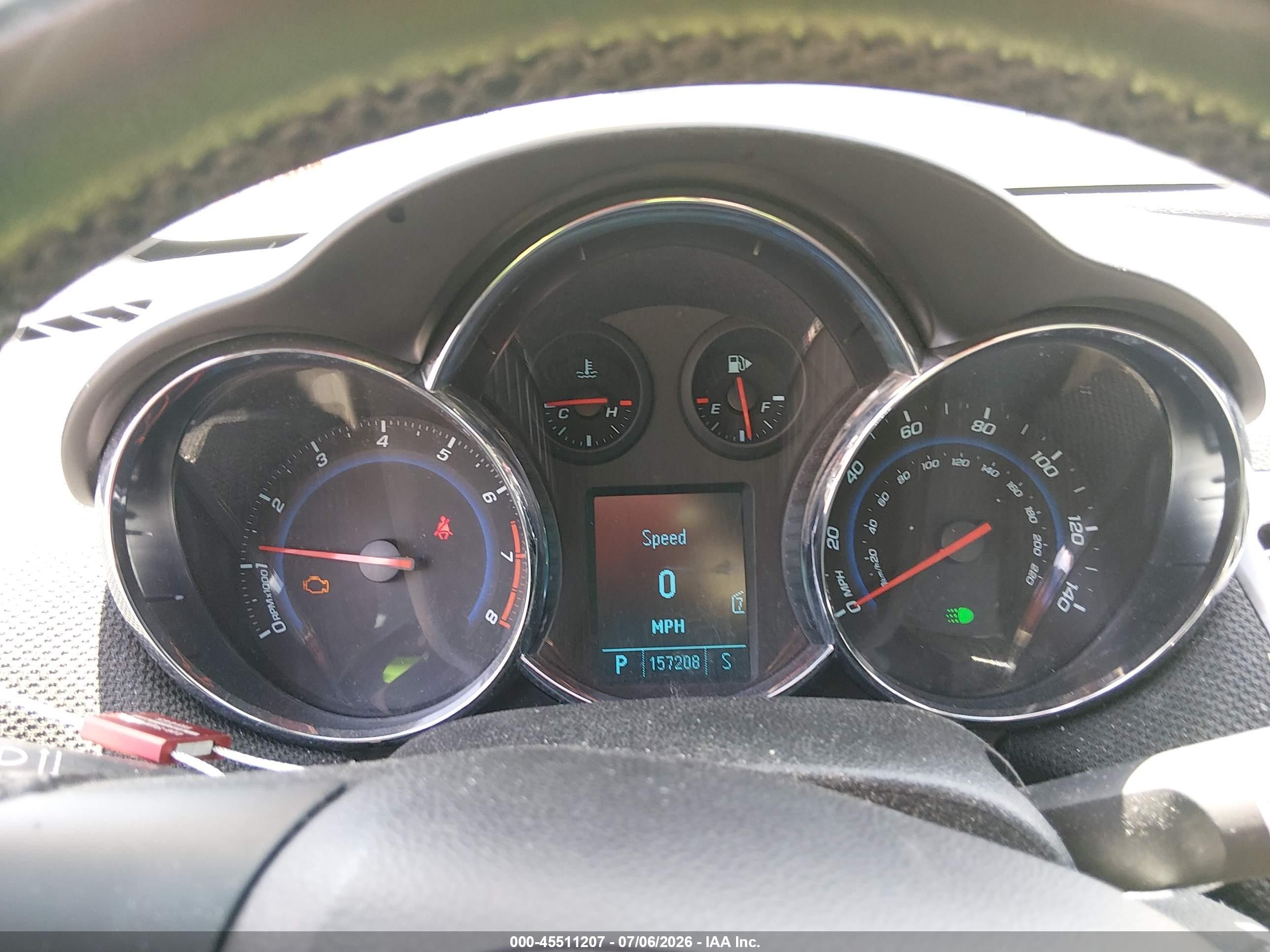 2011 Chevrolet Cruze 1lt Red vin: 1G1PF5S90B7159738