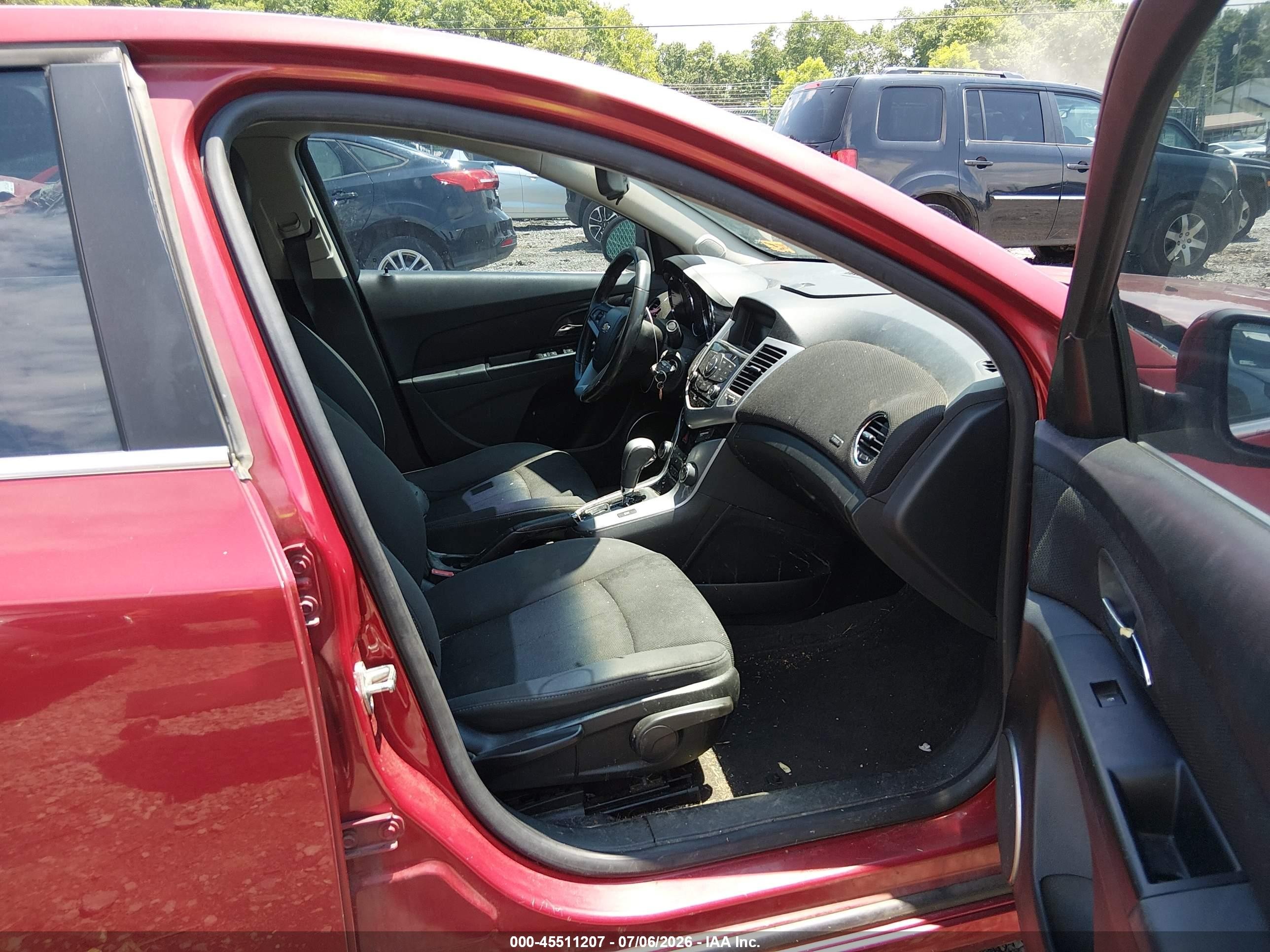 2011 Chevrolet Cruze 1lt Red vin: 1G1PF5S90B7159738