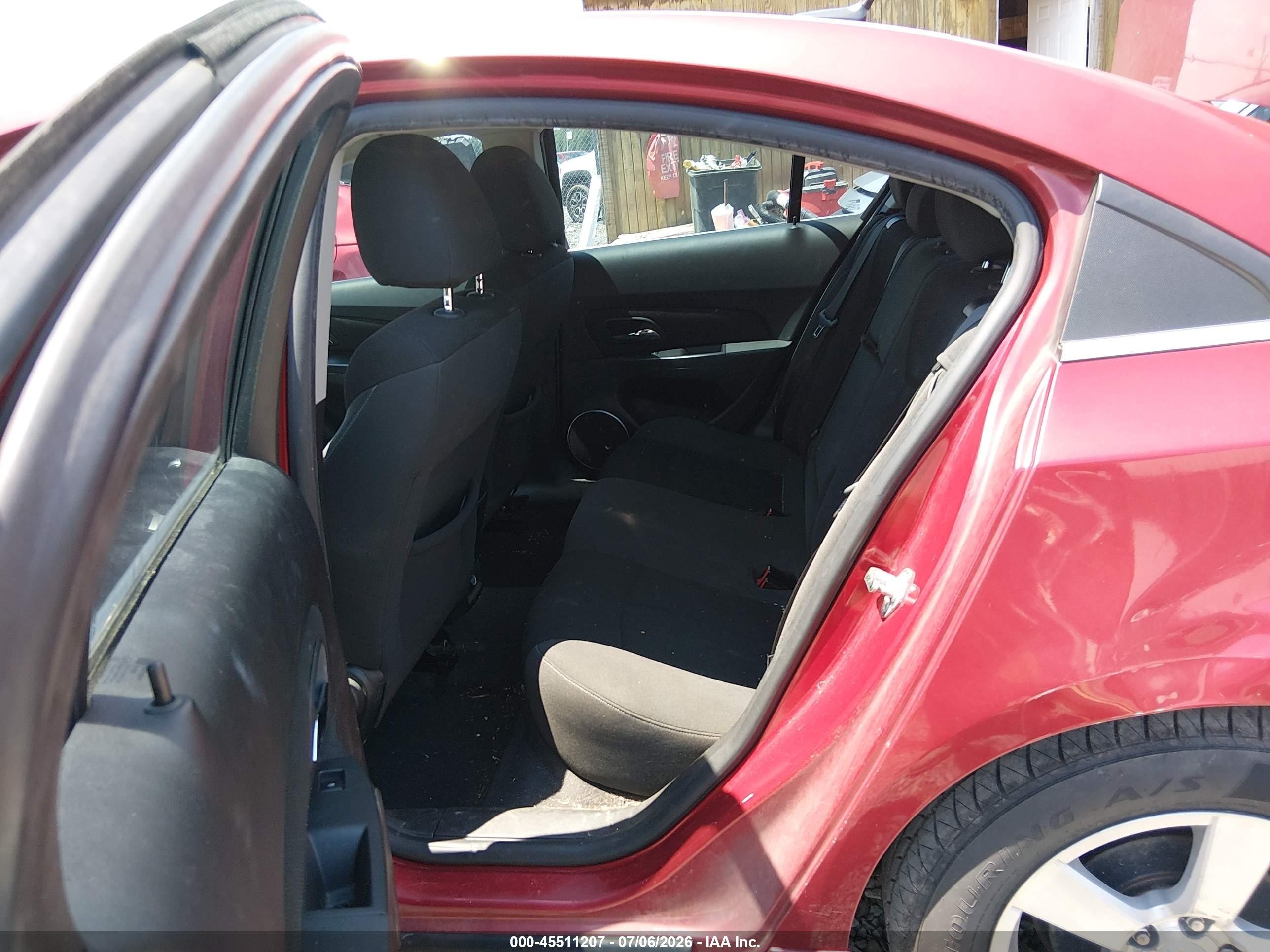 2011 Chevrolet Cruze 1lt Red vin: 1G1PF5S90B7159738