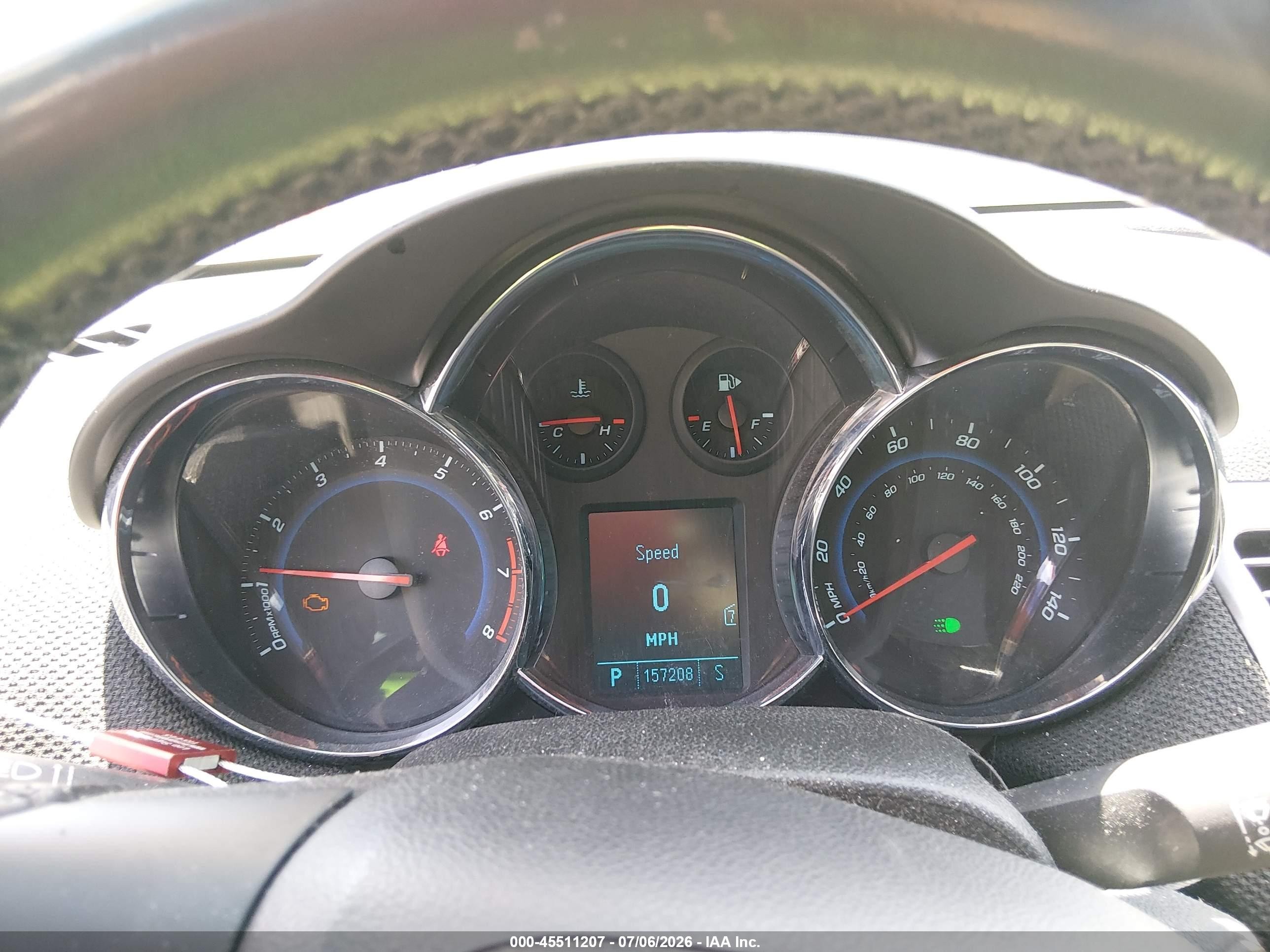 2011 Chevrolet Cruze 1lt Red vin: 1G1PF5S90B7159738