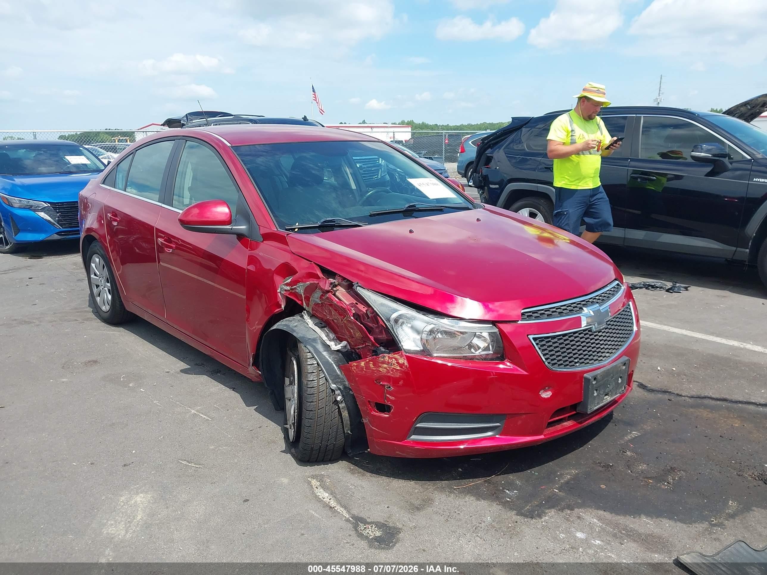 2011 Chevrolet Cruze 1lt Красный vin: 1G1PF5S90B7208484