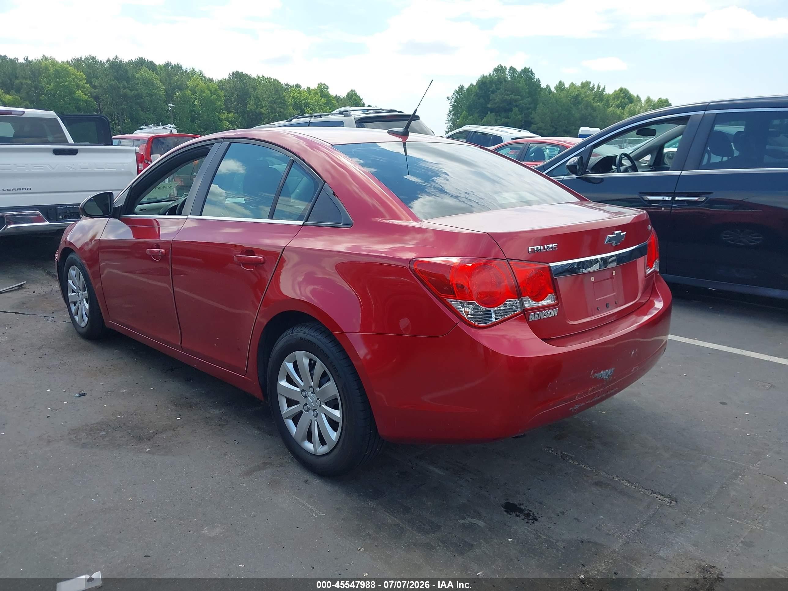 2011 Chevrolet Cruze 1lt Красный vin: 1G1PF5S90B7208484