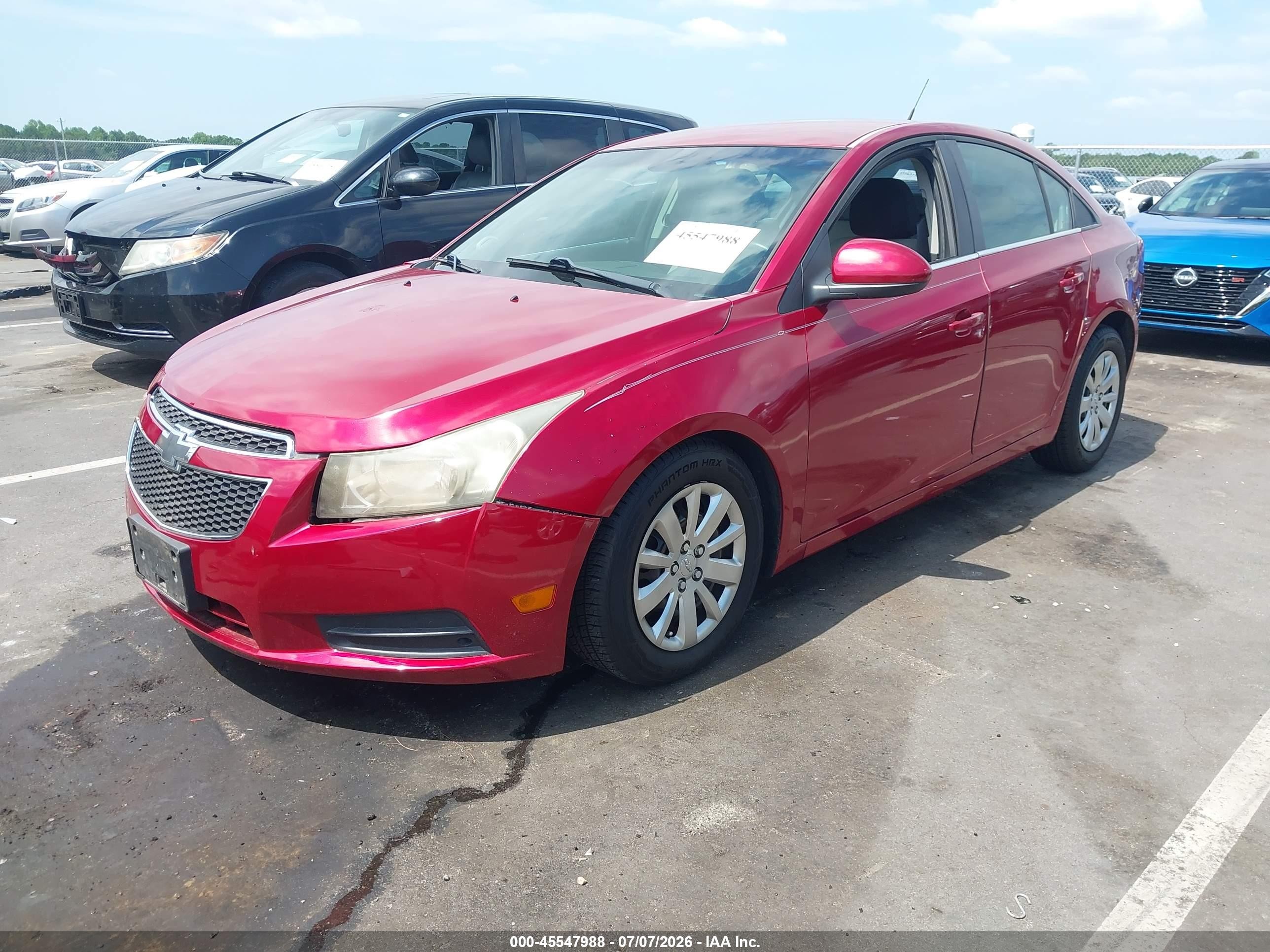 2011 Chevrolet Cruze 1lt Красный vin: 1G1PF5S90B7208484