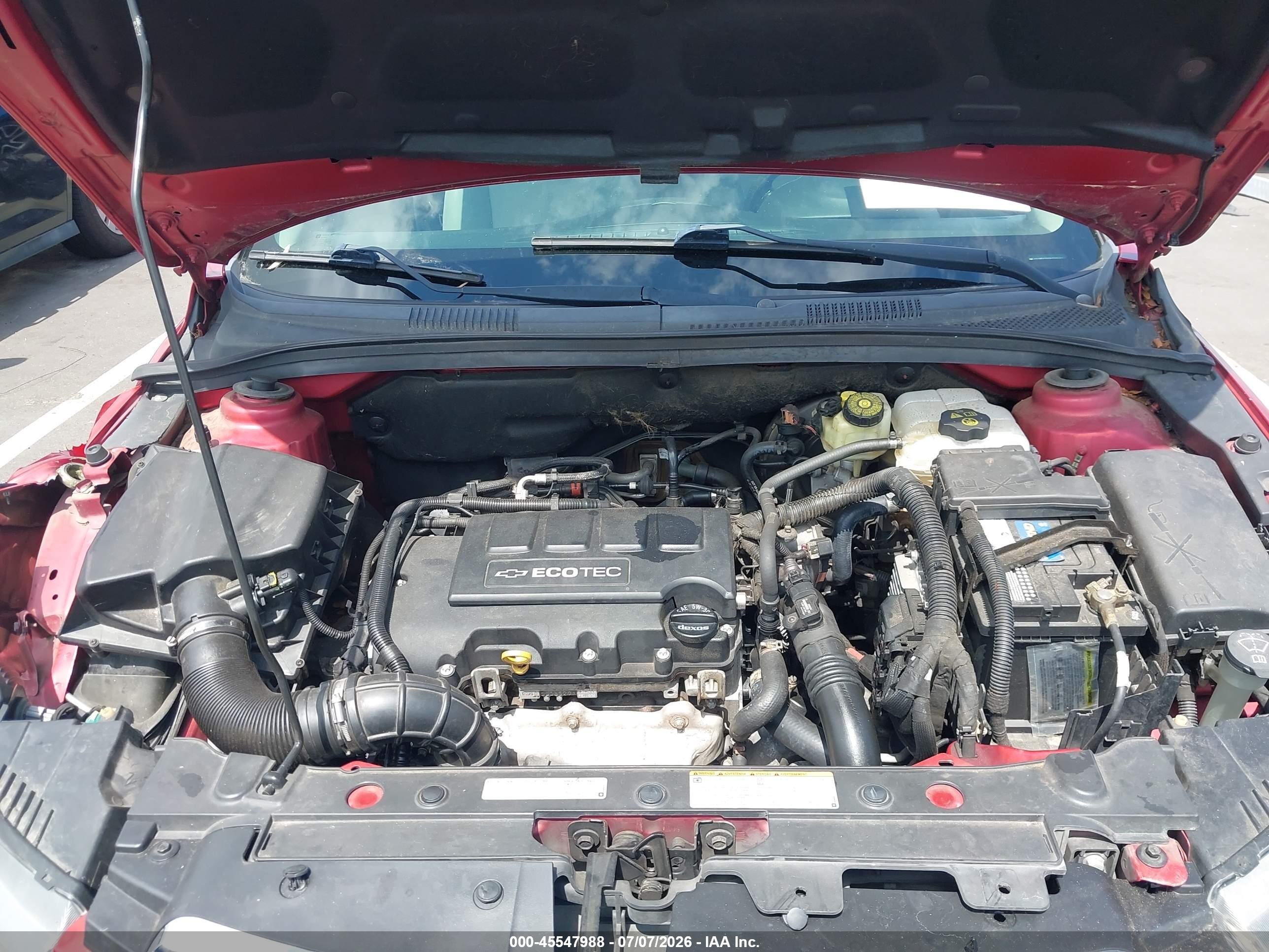 2011 Chevrolet Cruze 1lt Красный vin: 1G1PF5S90B7208484