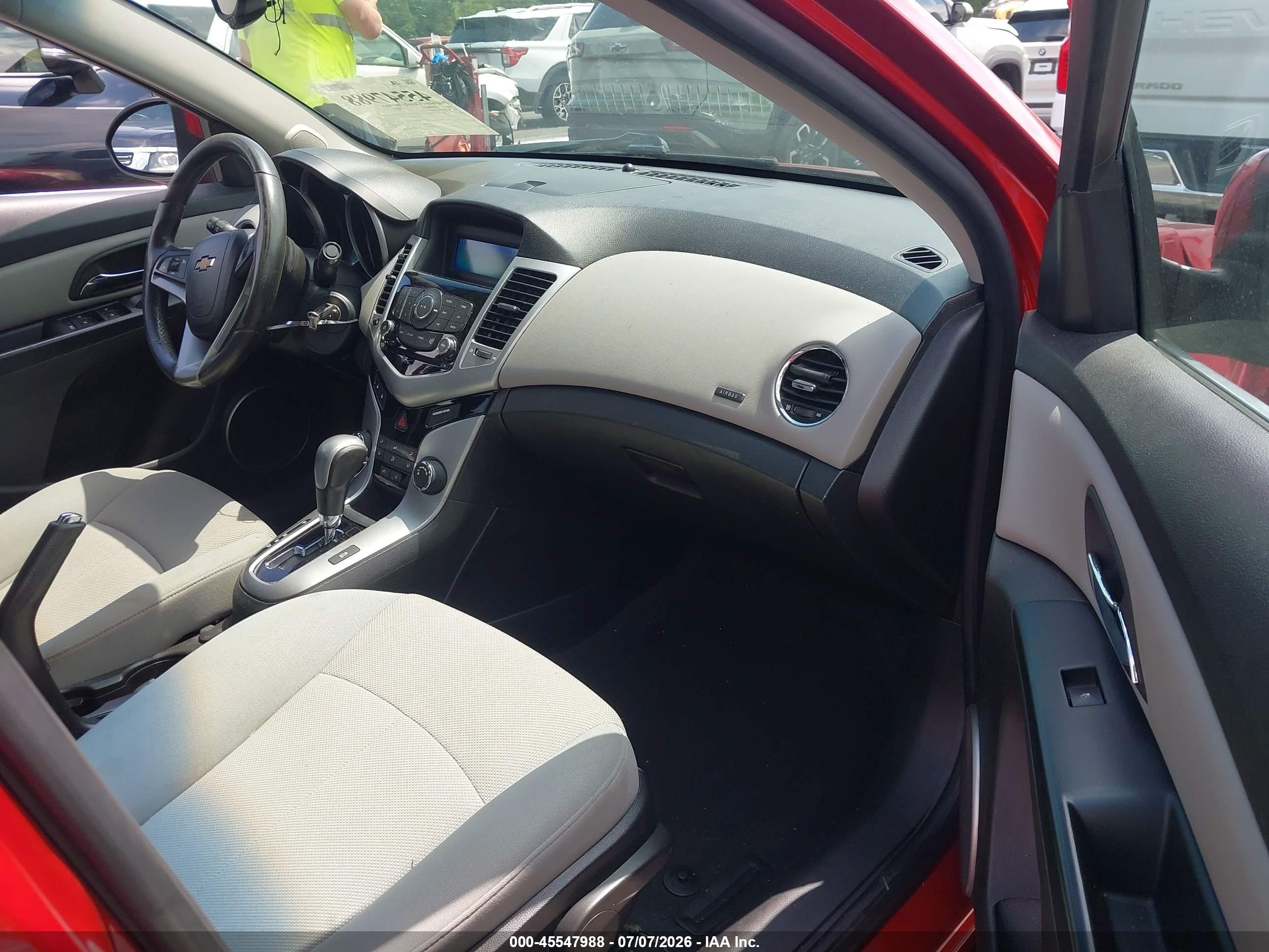 2011 Chevrolet Cruze 1lt Красный vin: 1G1PF5S90B7208484