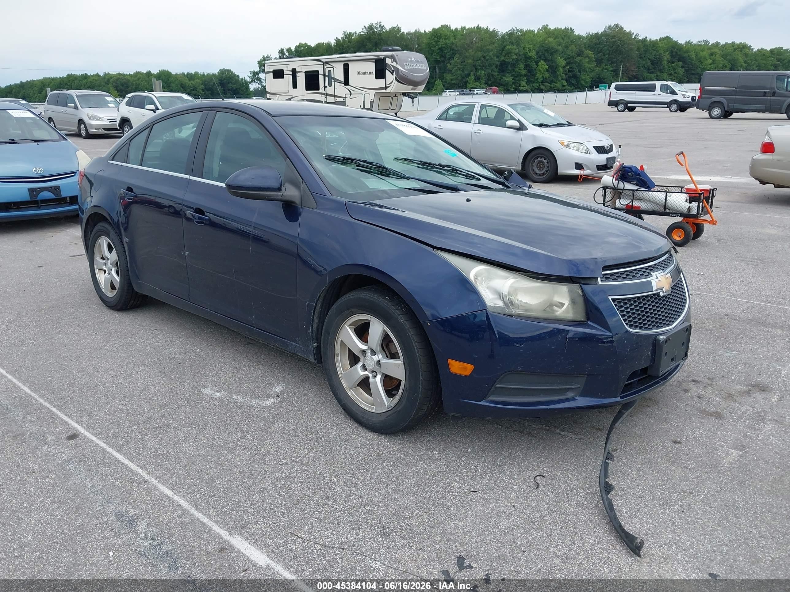 2011 Chevrolet Cruze 1lt Blue vin: 1G1PF5S90B7223065