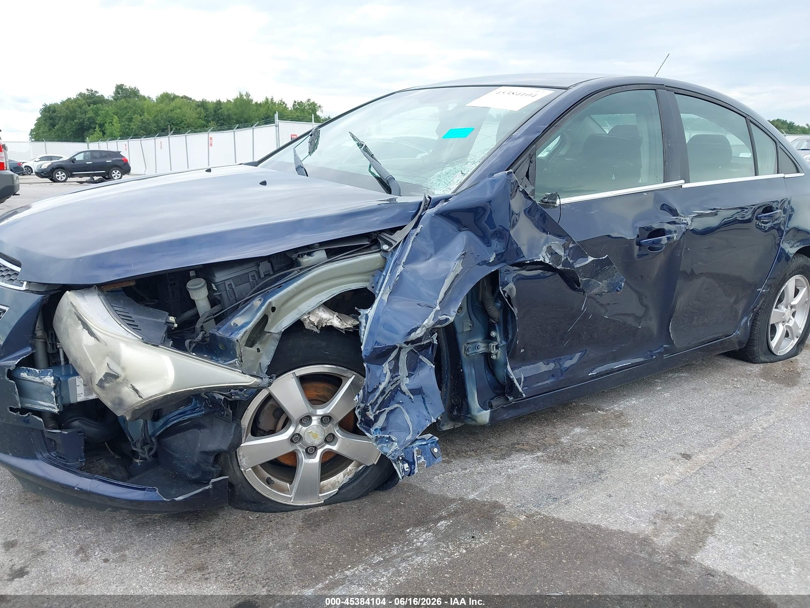 2011 Chevrolet Cruze 1lt Blue vin: 1G1PF5S90B7223065