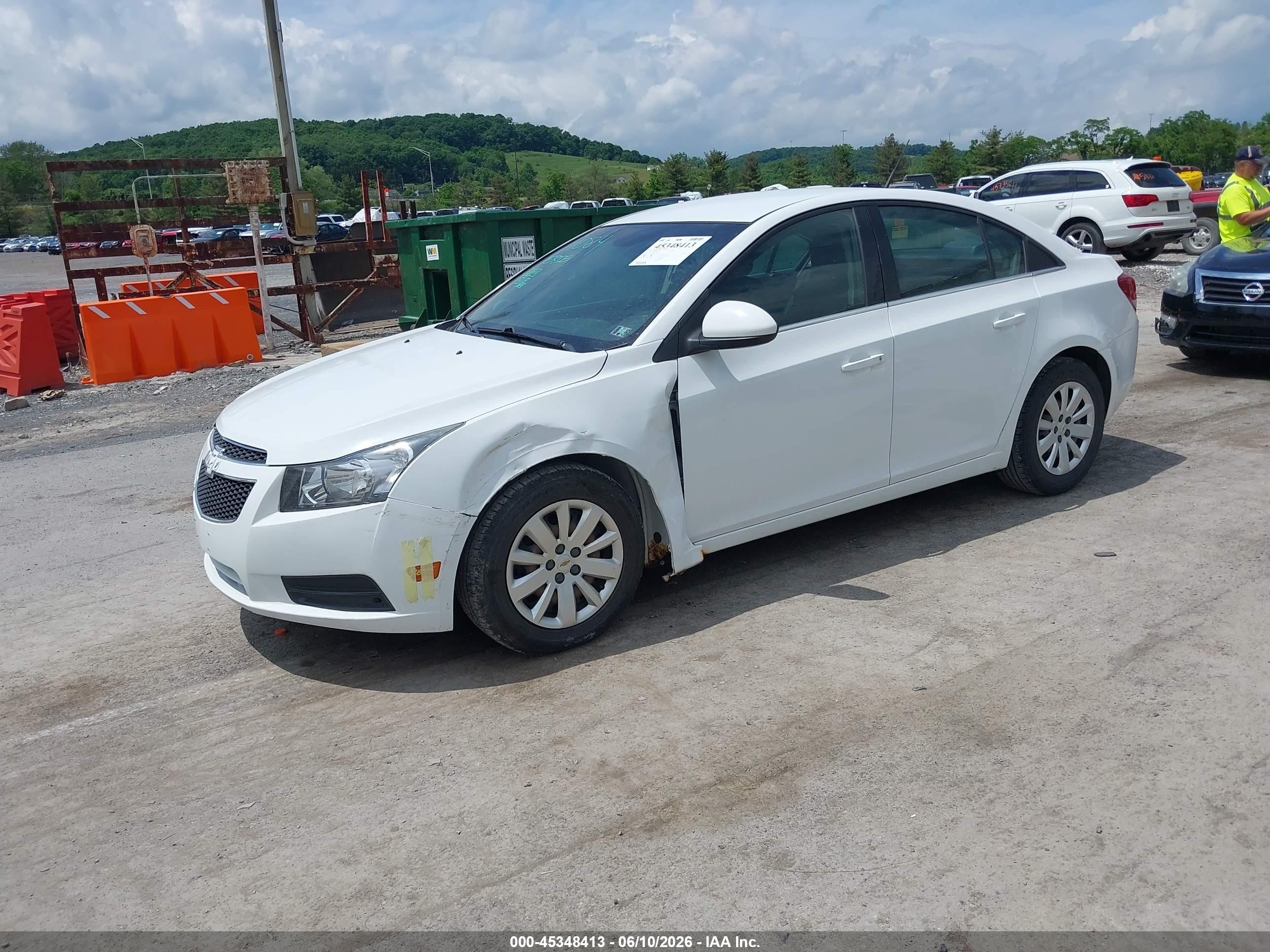 2011 Chevrolet Cruze 1lt White vin: 1G1PF5S90B7274291