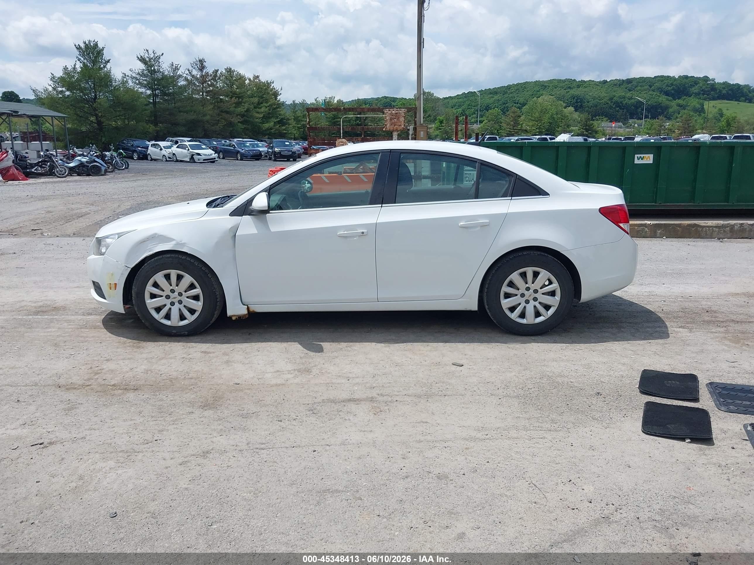 2011 Chevrolet Cruze 1lt White vin: 1G1PF5S90B7274291