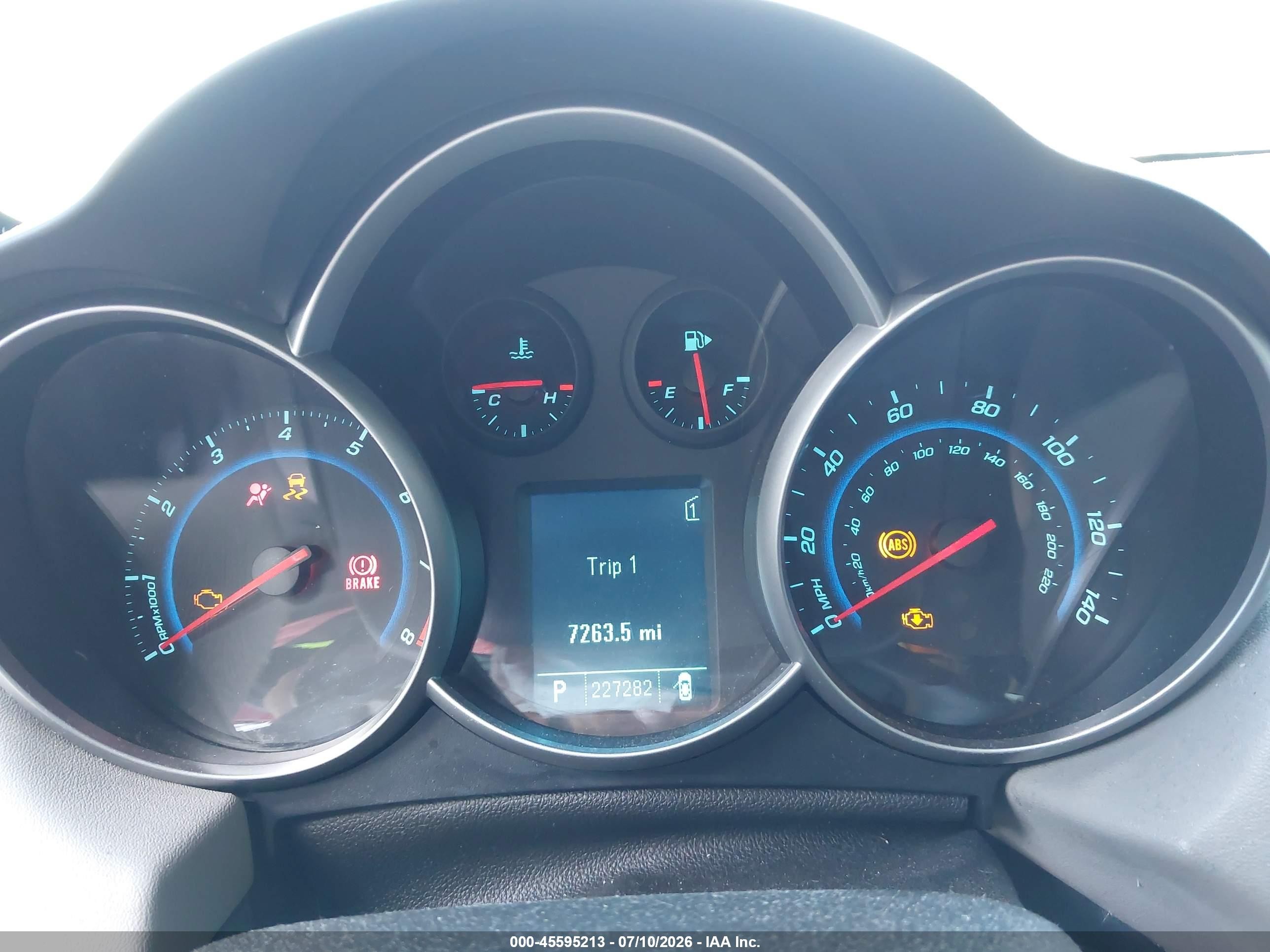 2011 Chevrolet Cruze 1lt Красный vin: 1G1PF5S91B7108605