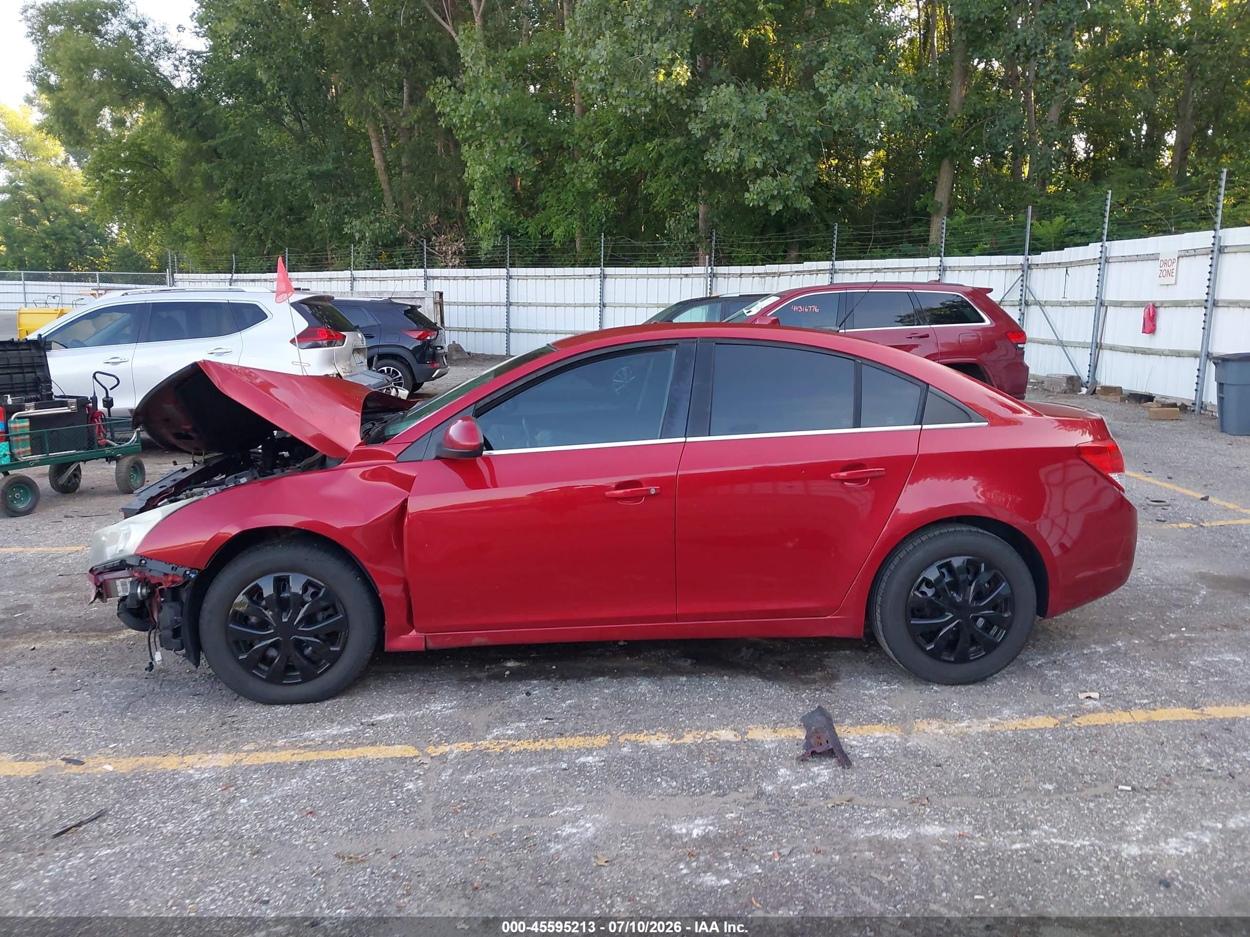 2011 Chevrolet Cruze 1lt Красный vin: 1G1PF5S91B7108605