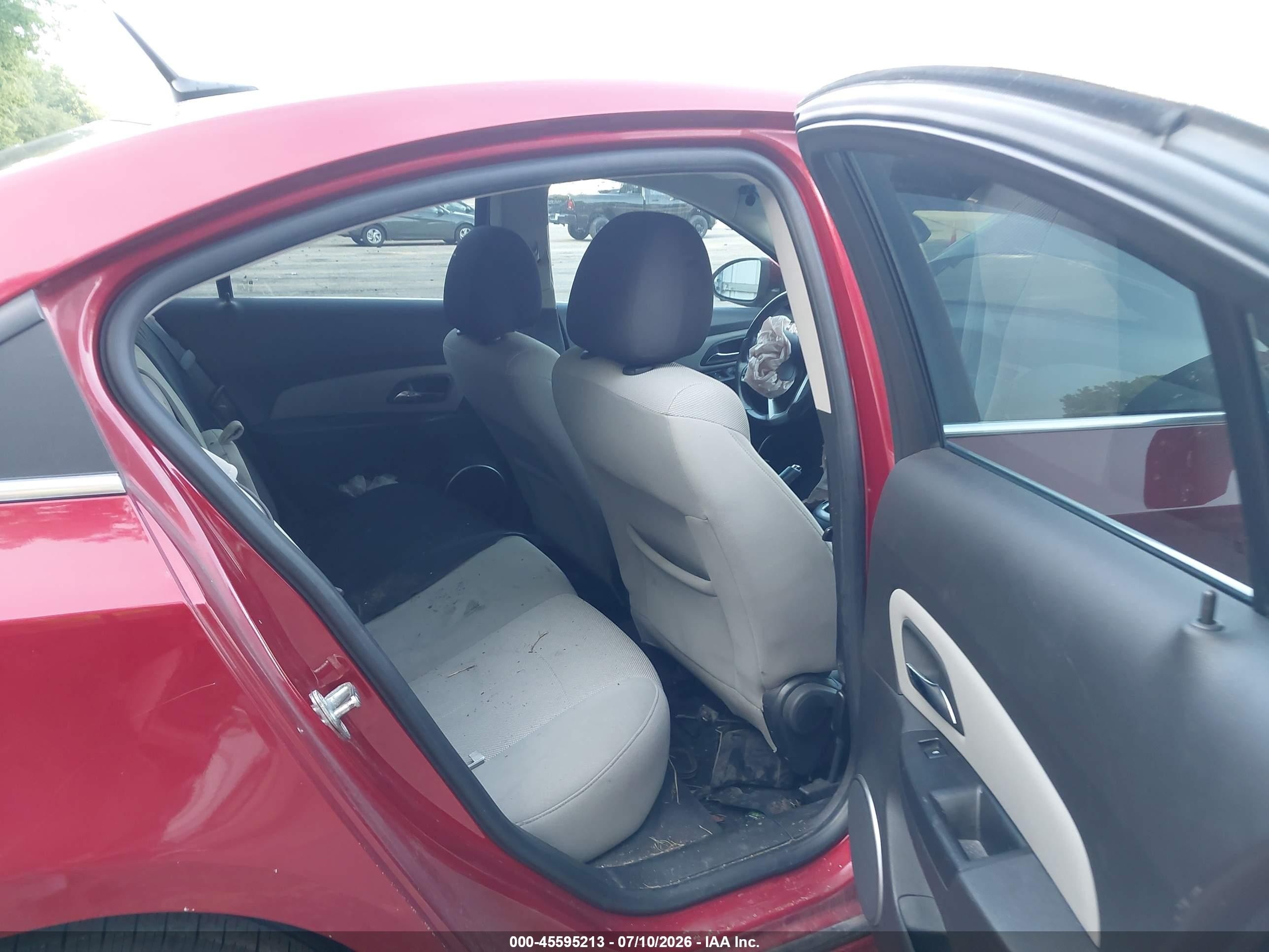 2011 Chevrolet Cruze 1lt Красный vin: 1G1PF5S91B7108605